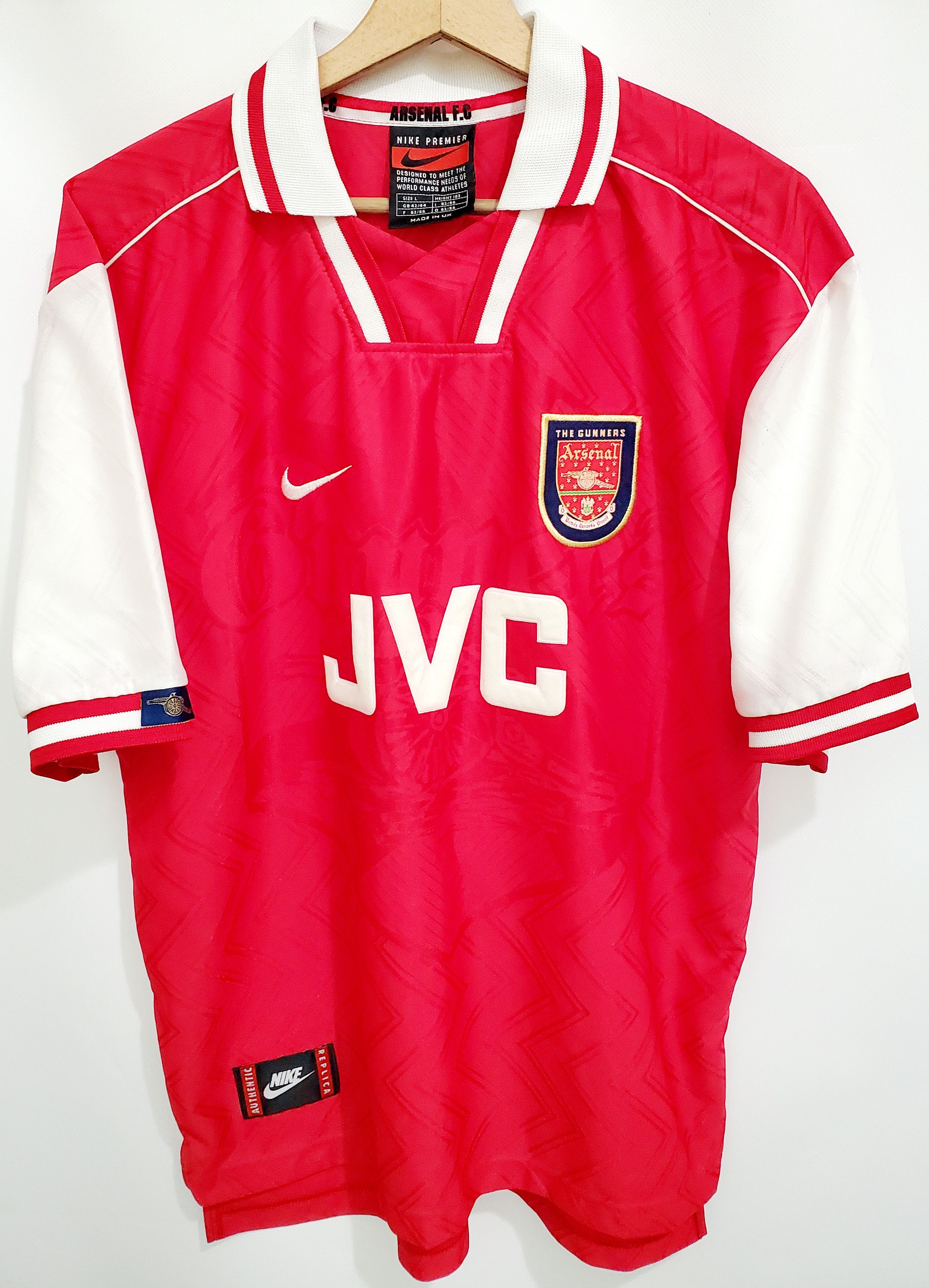Nike × Vintage 1996-98 Arsenal FC GUNNERS London Home jersey new conditionL Size US L / EU 52-54 / 3 - 1 Thumbnail