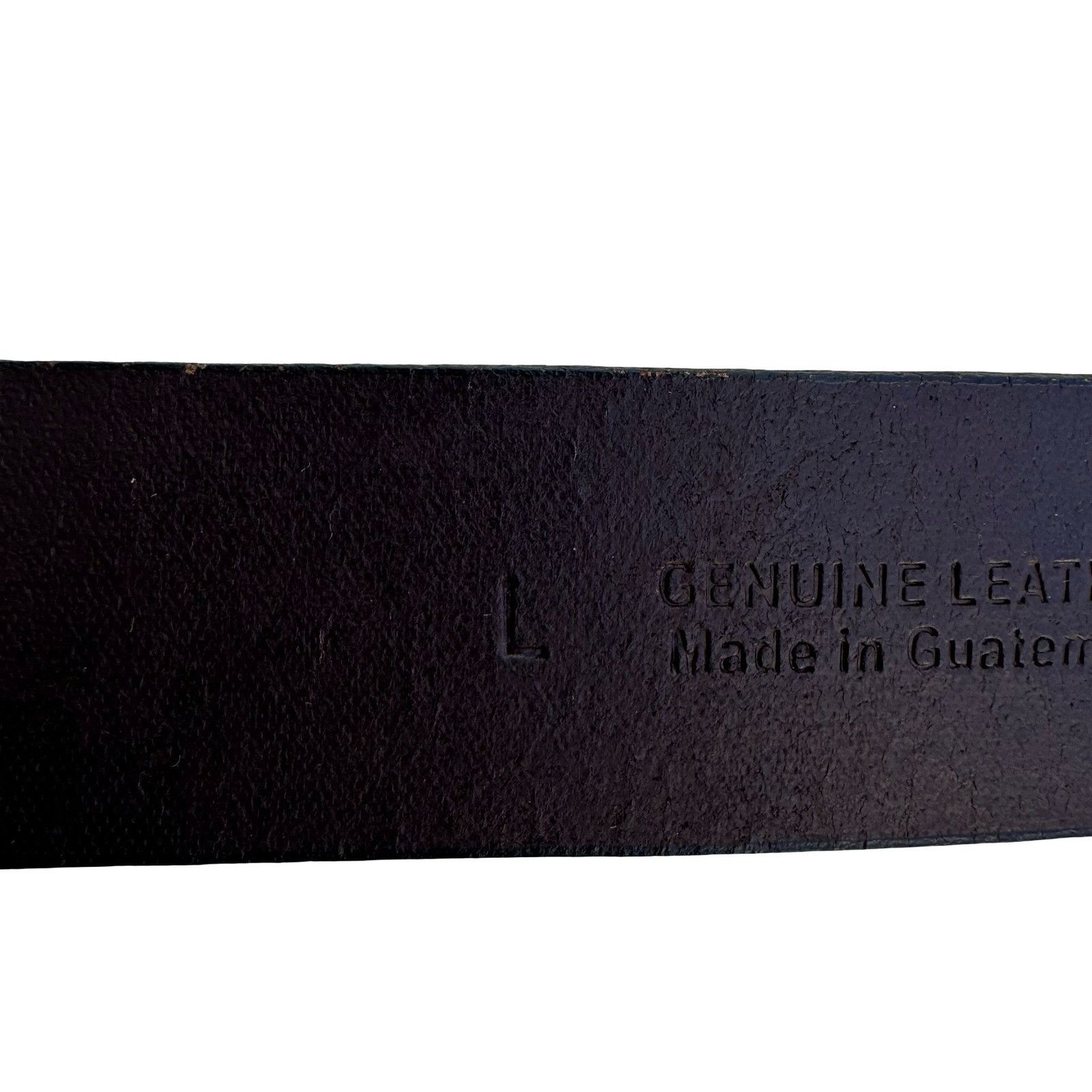 Vintage Mens Large Brown Genuine Leather Belt Silver Buckle Made in Size ONE SIZE - 2 Thumbnail