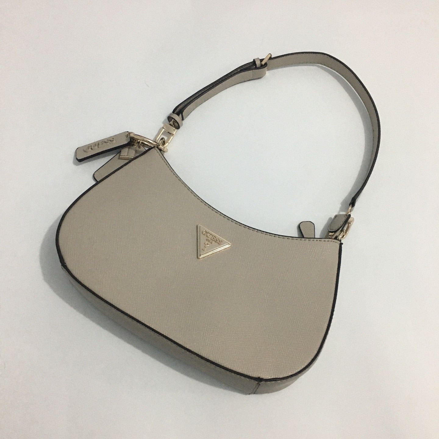 Guess Guess Noelle Top Zip Beige Shoulder Bag Size ONE SIZE - 3 Thumbnail
