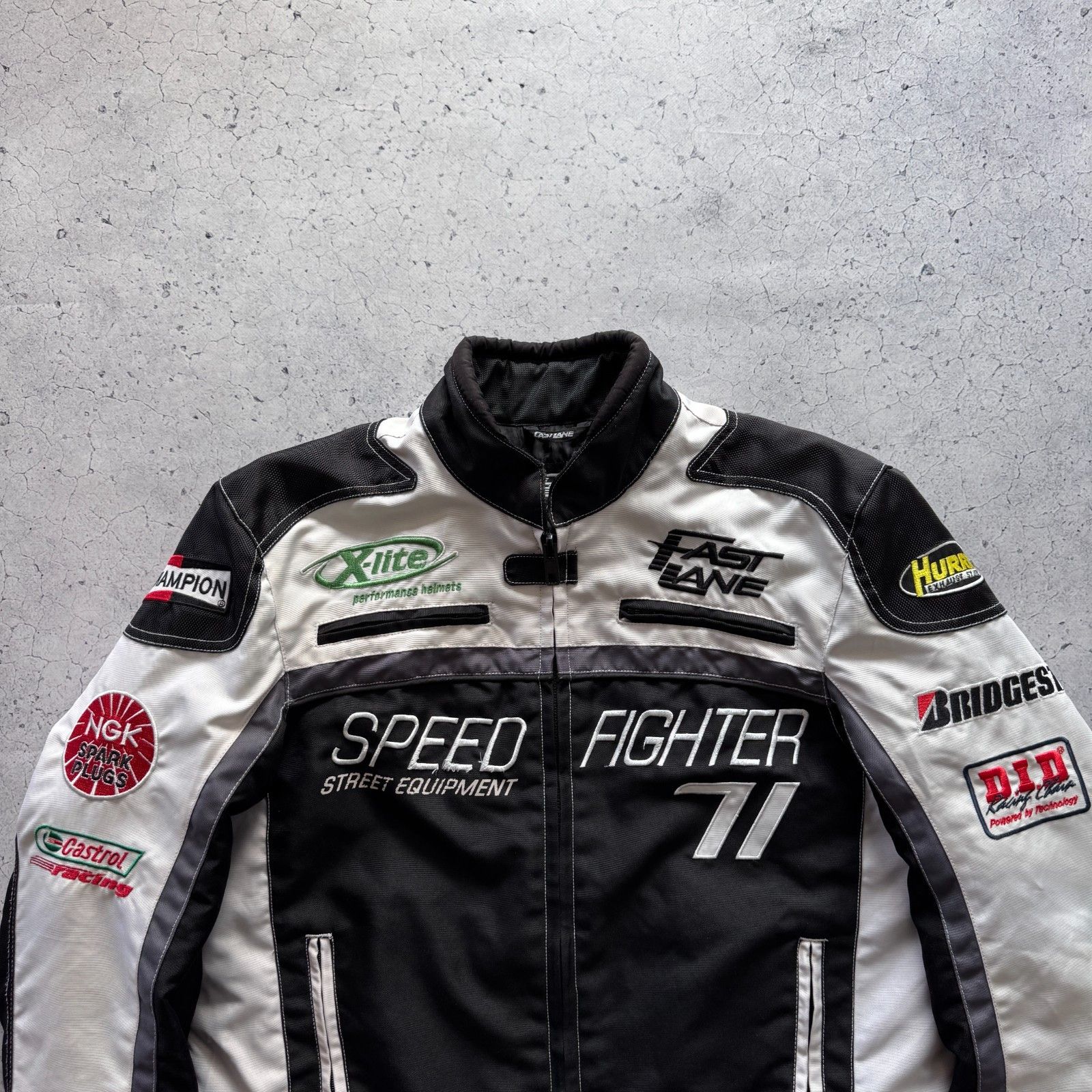 Vintage Racing Fast Line Bomber Jacket 00s Vintage Size L Size US L / EU 52-54 / 3 - 3 Thumbnail
