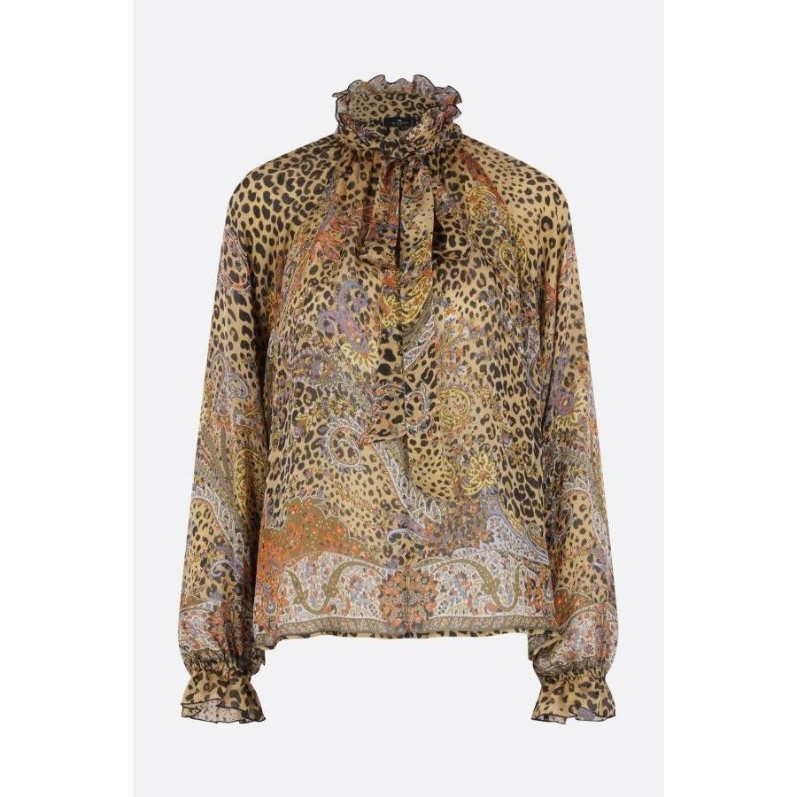 Etro ETRO Multicolor Chiffon Blouse New & Authentic (Women's size Size M / US 6-8 / IT 42-44 - 1 Thumbnail