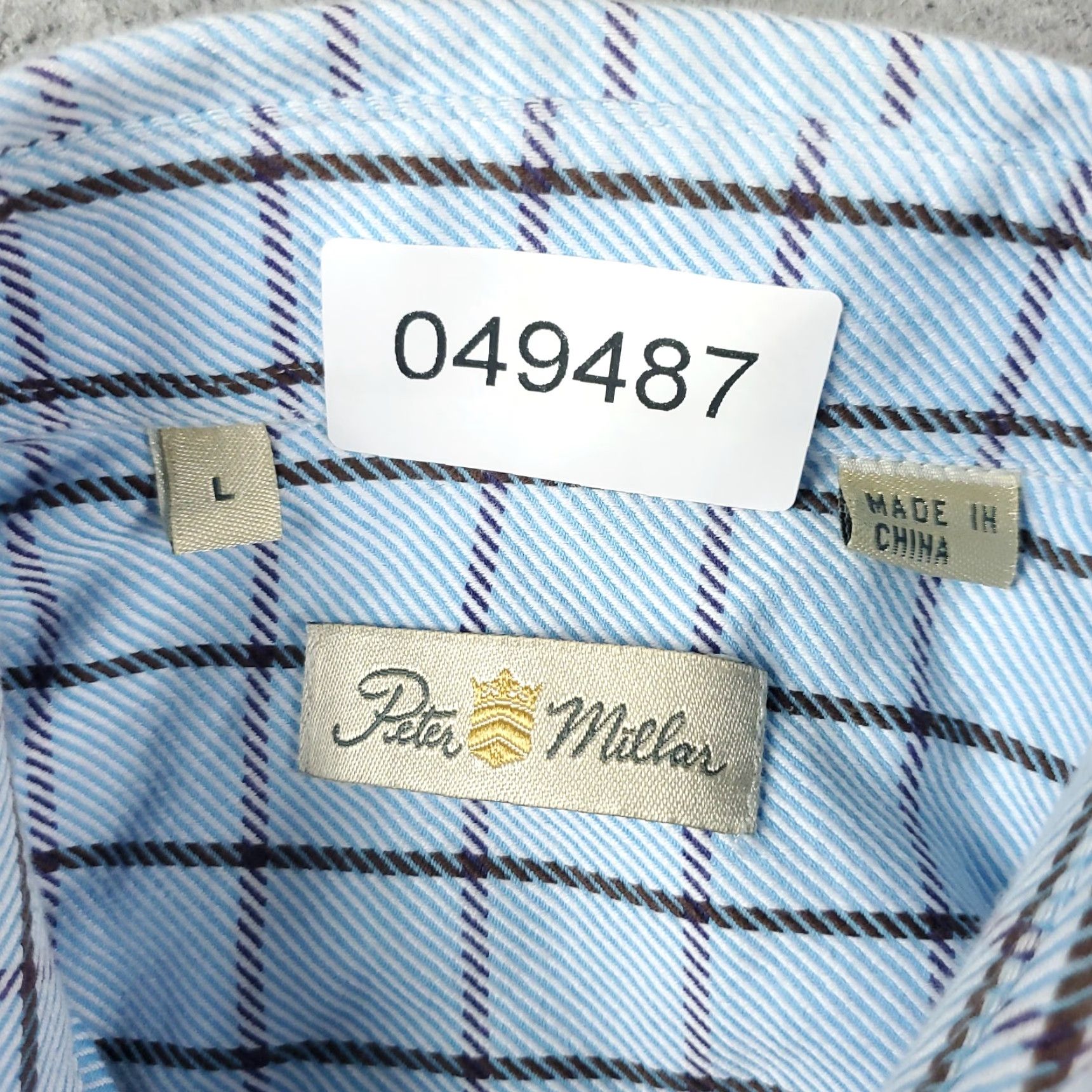 Peter Millar Peter Millar Blue Check Casual Button-Up Shirt Mens Large Long Sleeve Size US L / EU 52-54 / 3 - 8 Thumbnail