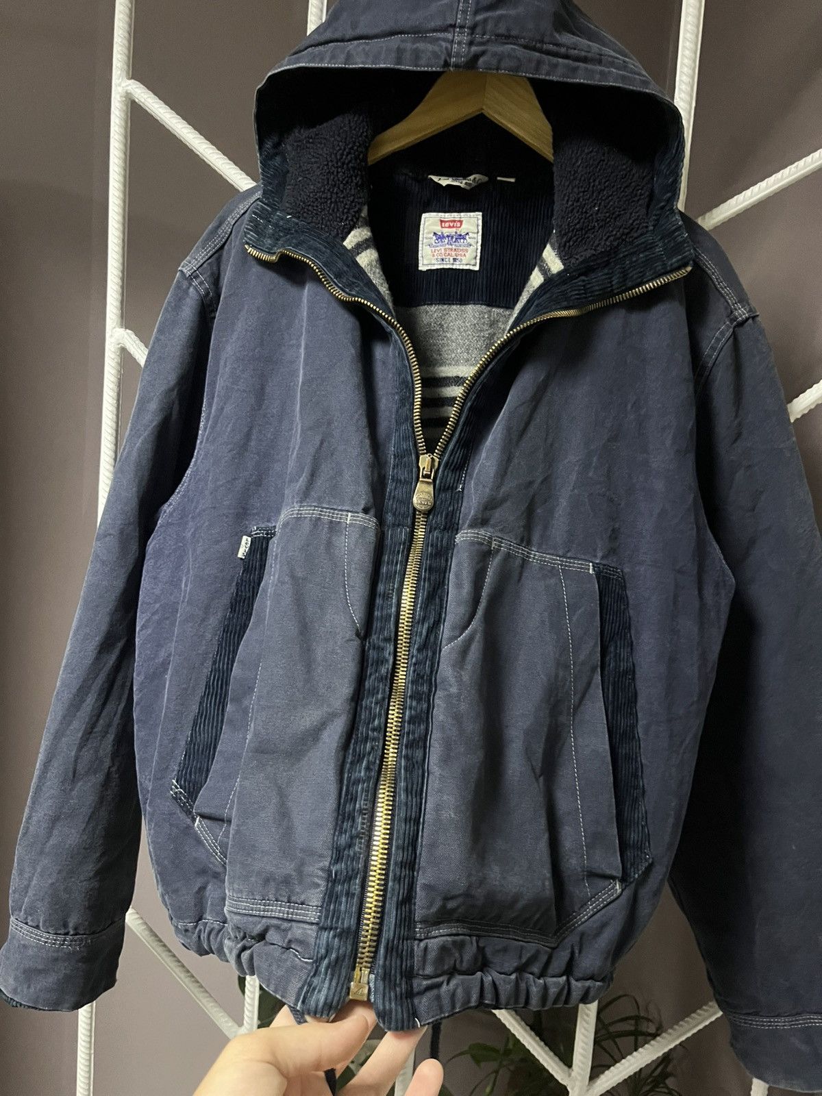 Levi's Vintage Clothing RARE Vintage Levis Italy Denim Wool Jacket Size US L / EU 52-54 / 3 - 5 Thumbnail