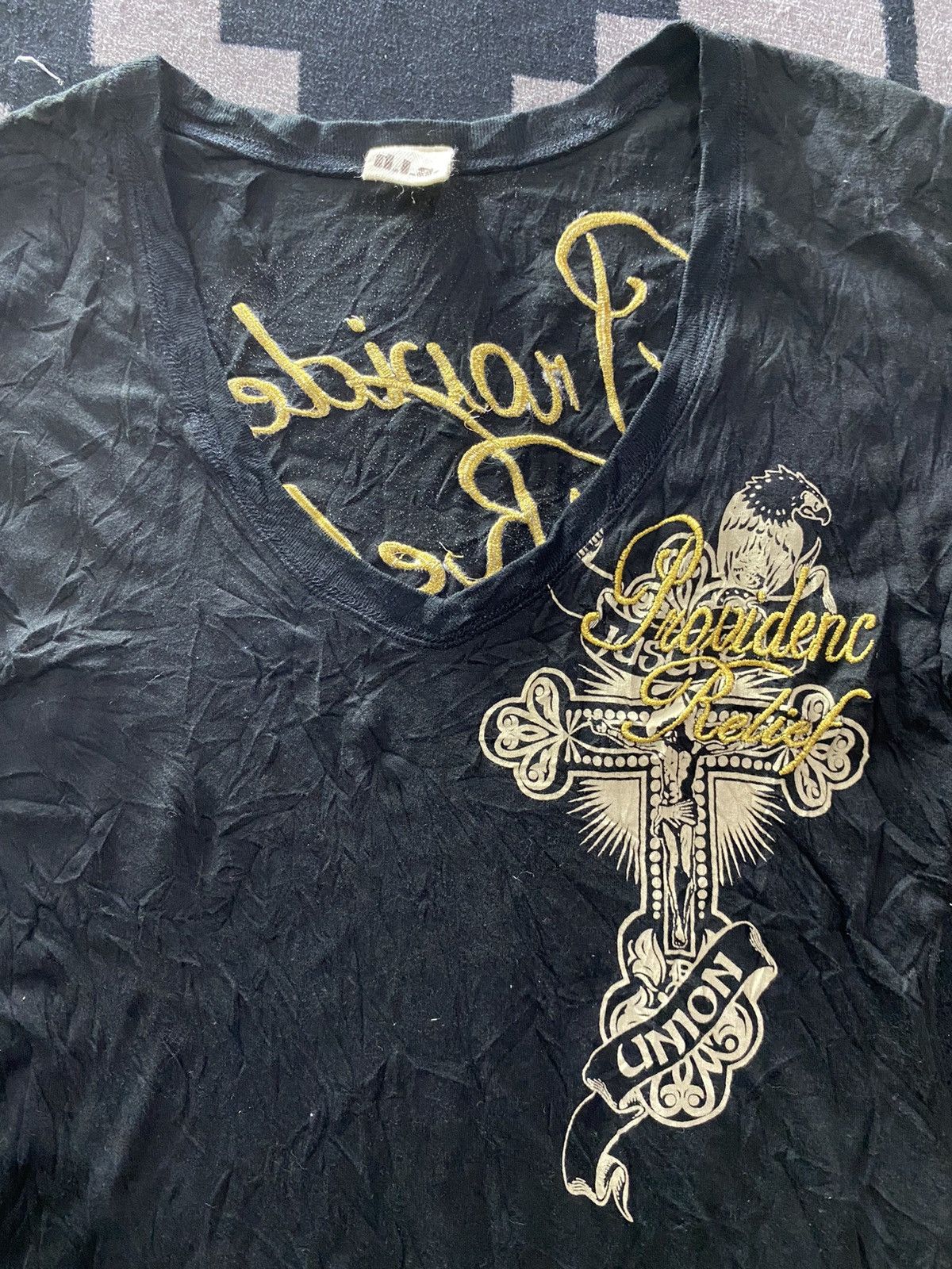 If Six Was Nine d.i.a. Embroidery gold cross tee Size US M / EU 48-50 / 2 - 3 Thumbnail
