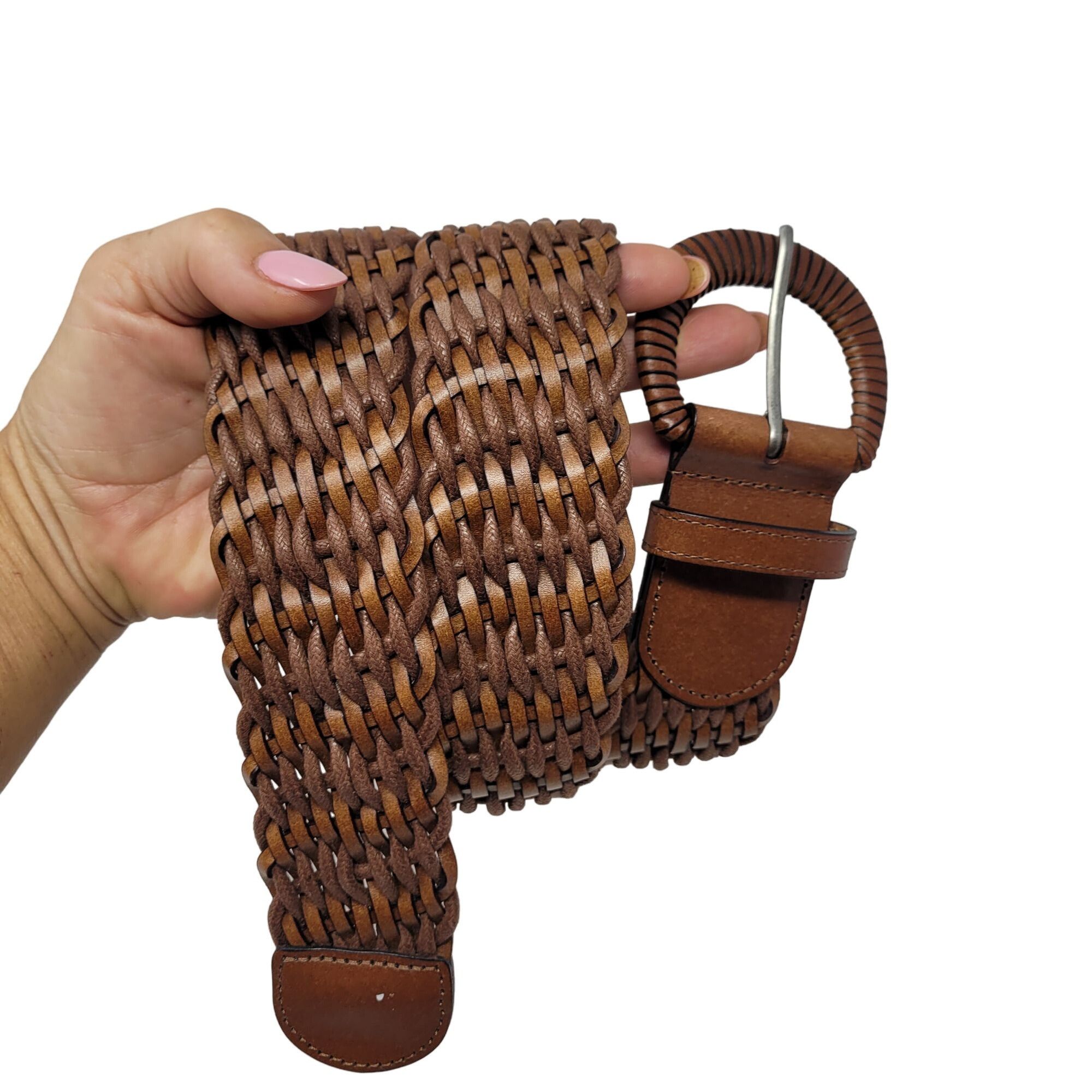 Vintage Vintage Braided Brown Belt 10 Unique Woven Braided Boho Cott Size ONE SIZE - 1 Thumbnail