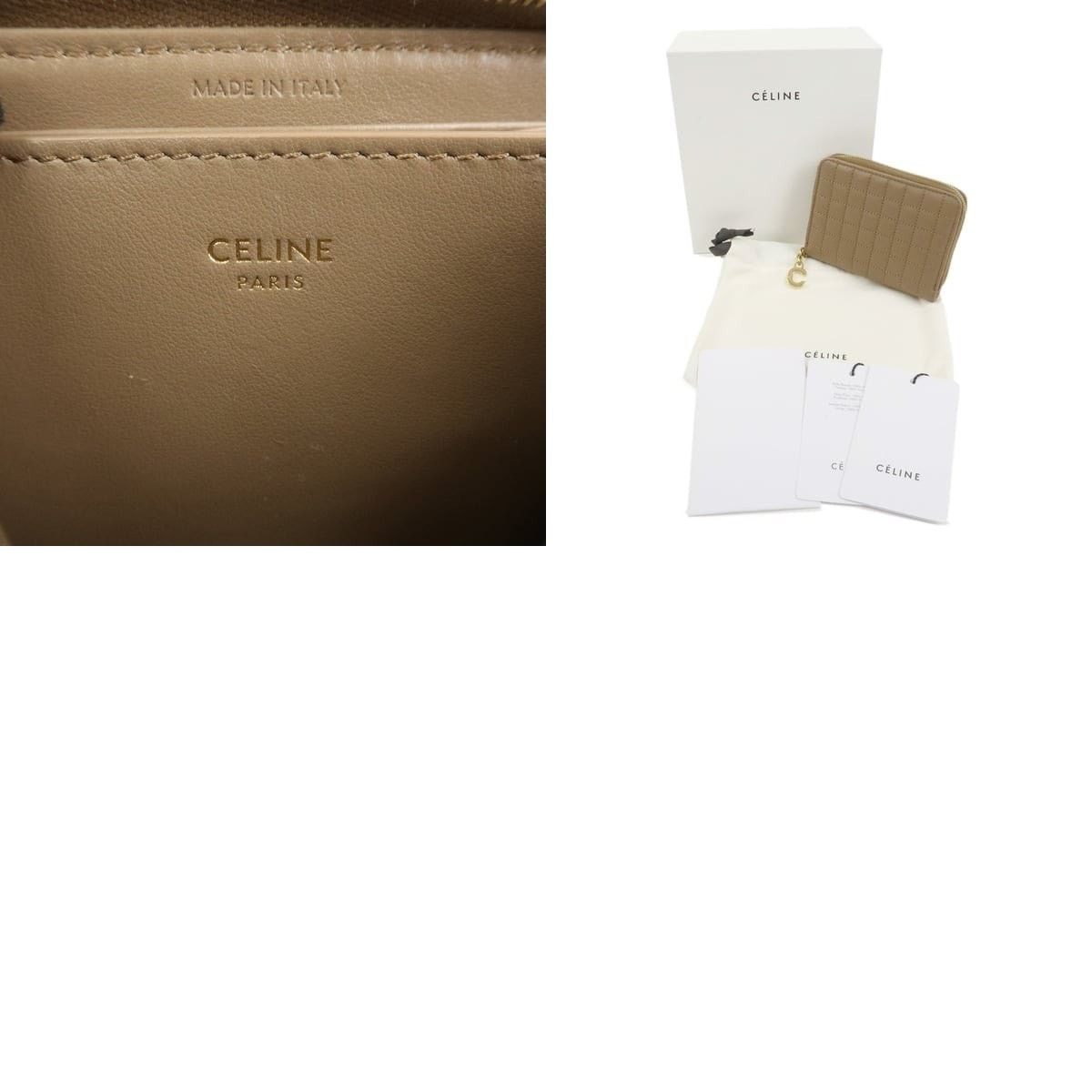 Celine Celine Quilted Lambskin Zippy Wallet Tan Size ONE SIZE - 5 Thumbnail