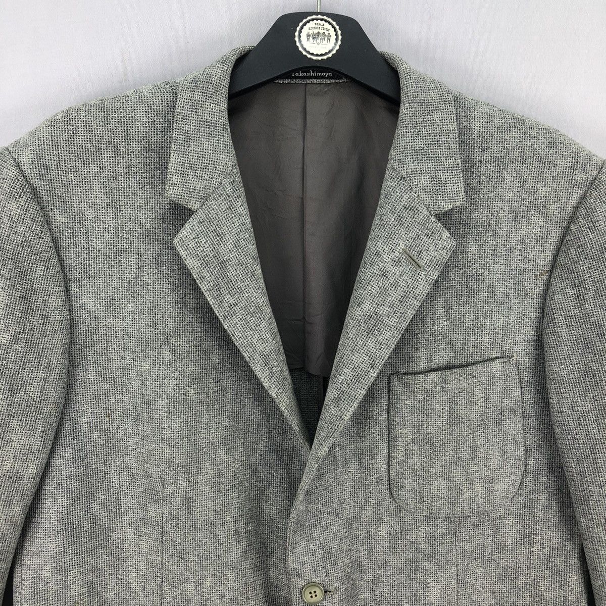 Japanese Brand Vintage 80's Takashimaya Blazer Burlap Fabric Size US M / EU 48-50 / 2 - 8 Thumbnail