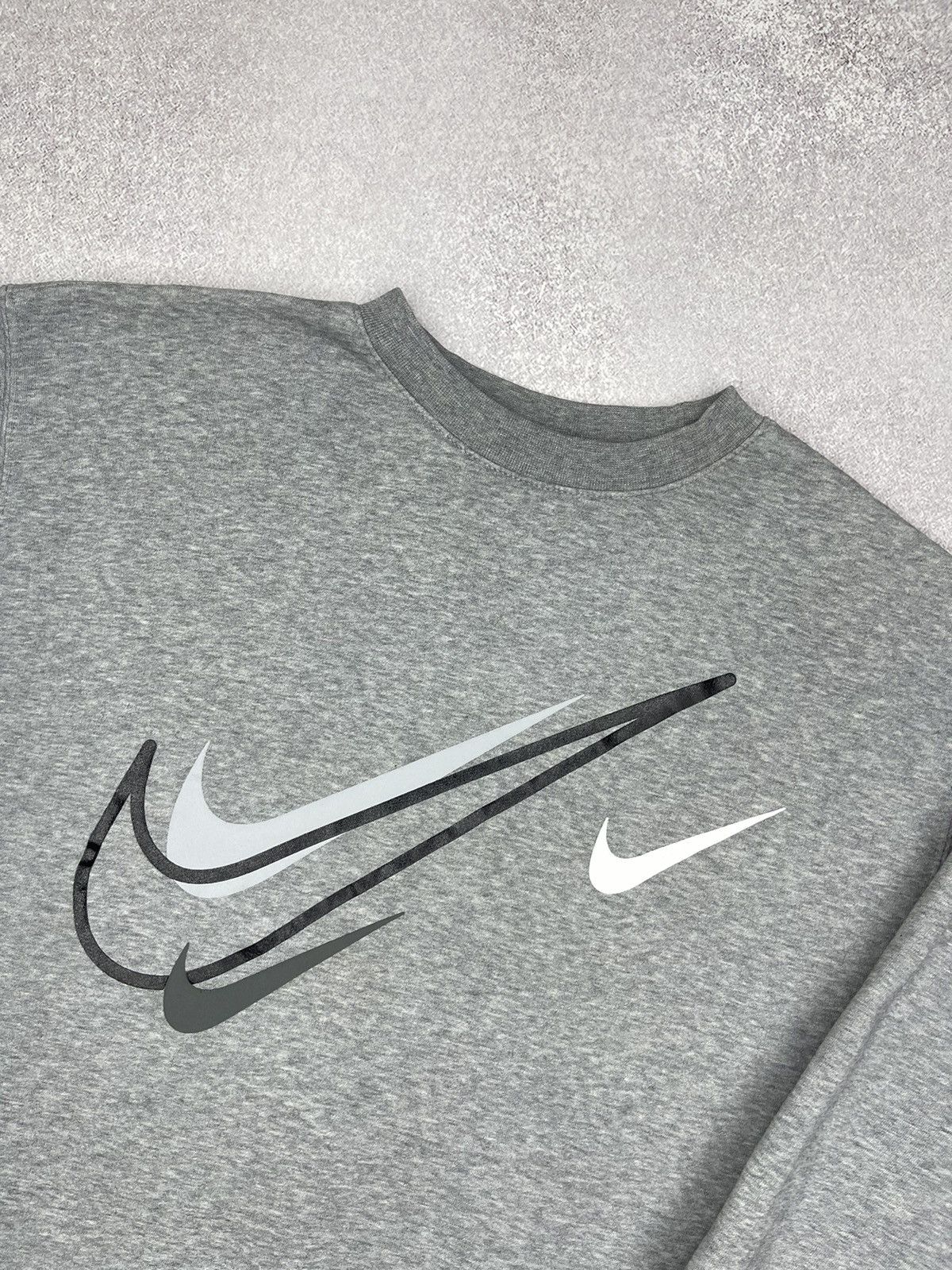 Nike × Nike ACG Mens Nike Multi Swoosh Big Logo Grey Sweatshirt Oversized Size US M / EU 48-50 / 2 - 4 Thumbnail