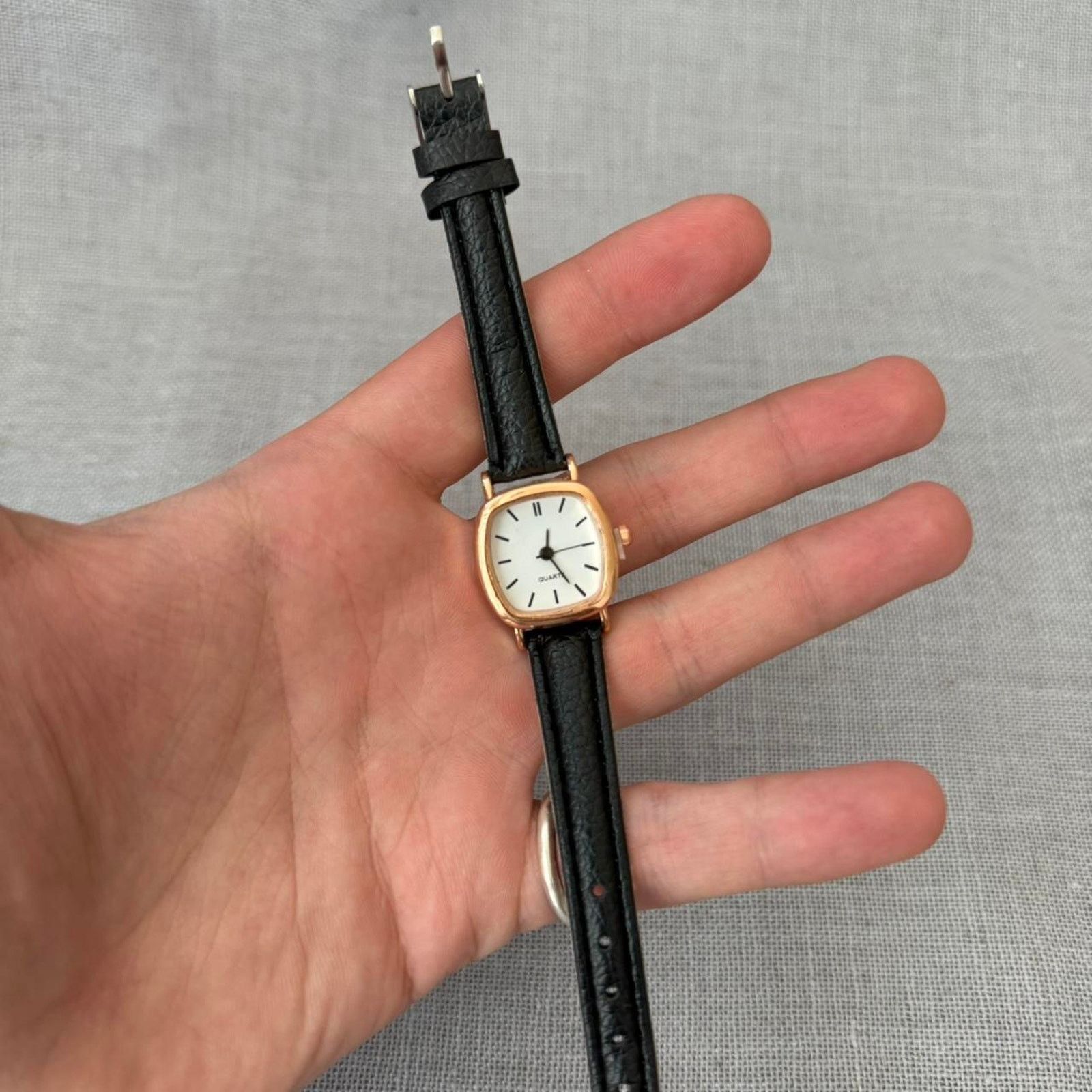 Other Black leather watch classic analogue Size ONE SIZE - 3 Thumbnail