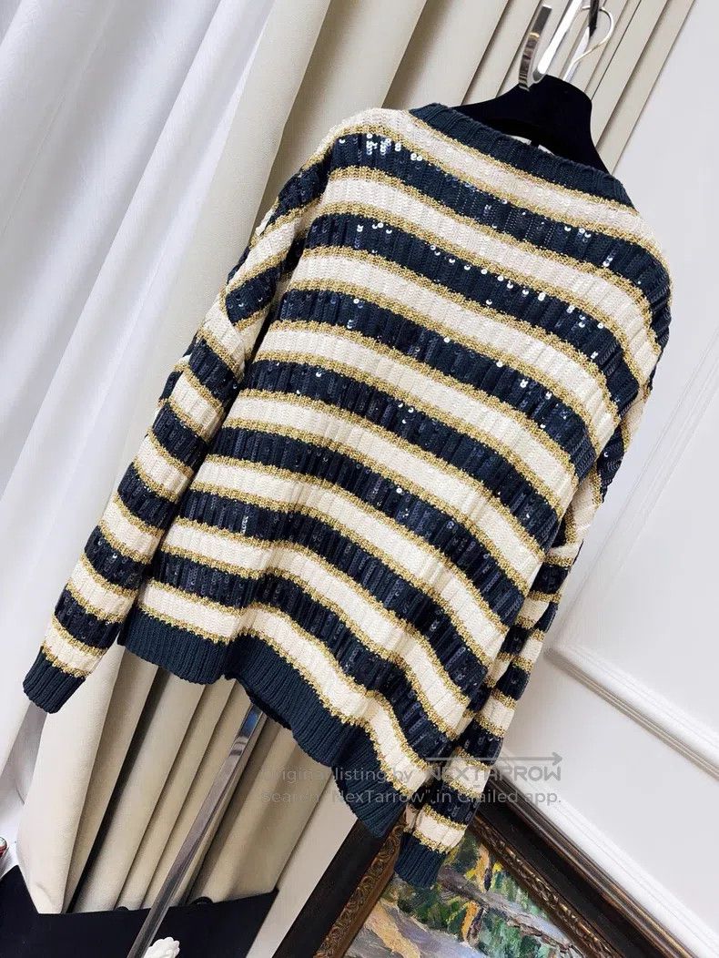 Valentino Valentino Blue spelled yellow and white sequin embroidered Size M / US 6-8 / IT 42-44 - 2 Thumbnail