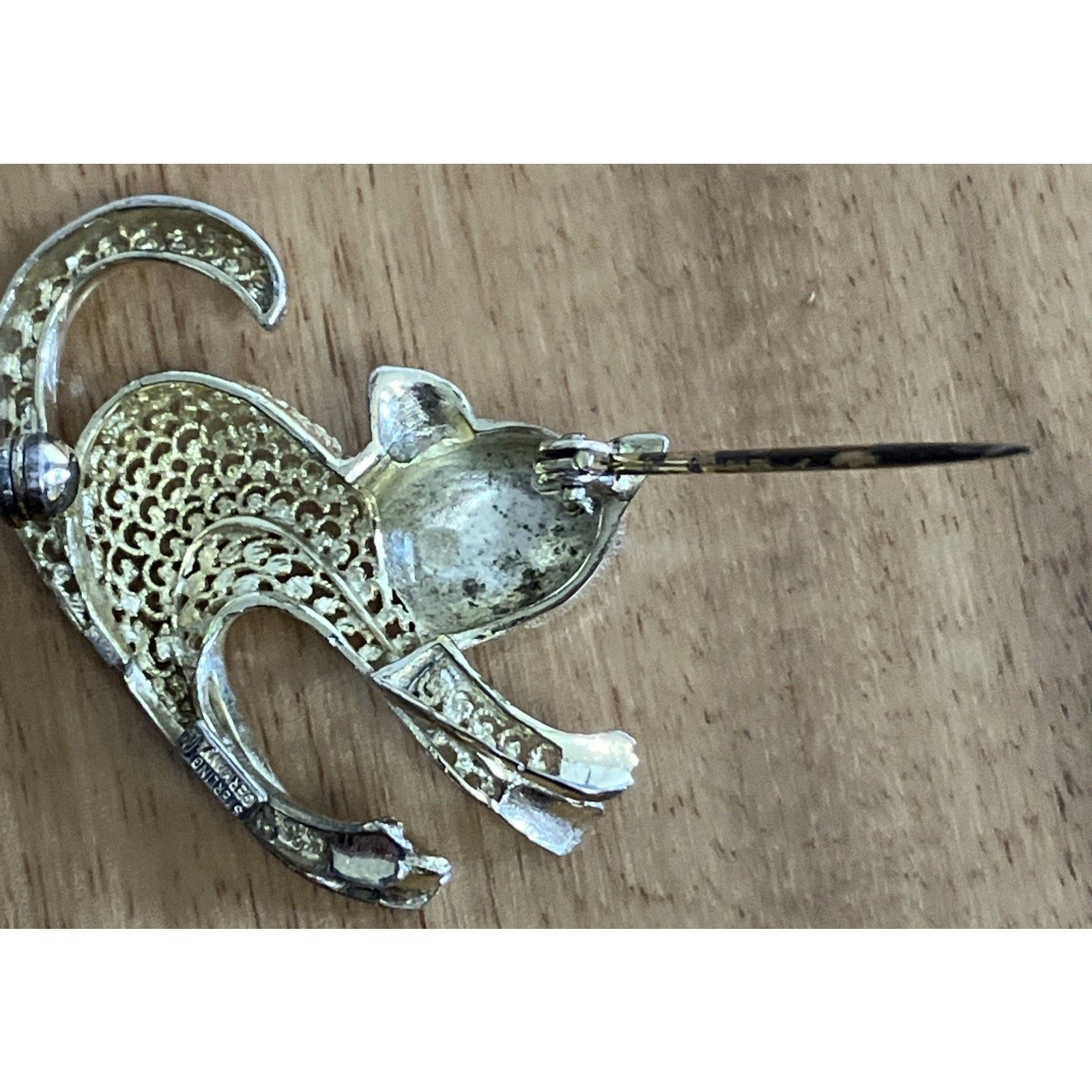 Other Vtg Scaredy Cat Sterling Silver Filigree Brooch Pin Germany Size ONE SIZE - 9 Thumbnail