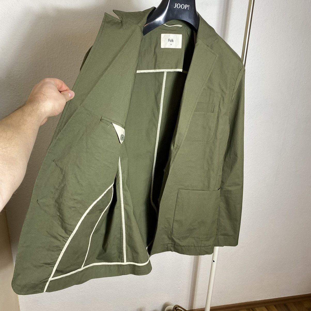 Folk Cotton Blazer Folk Olive Size 48S - 10 Thumbnail
