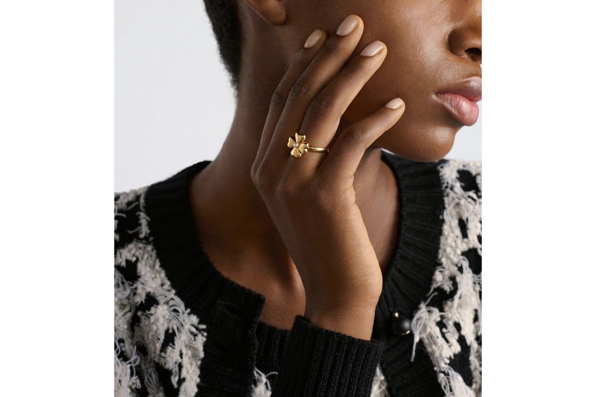 Dior o1bcso1str0126 Size:OS/Lucky Ring in Golden/White Size ONE SIZE - 5 Thumbnail