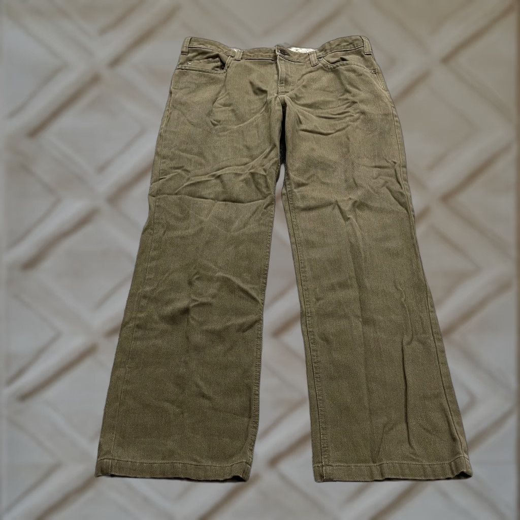 Kenneth Cole Kenneth Cole Chino Pants Mens 36x29 Brown Solid Straight Leg Cotton Polyester Size US 36 / EU 52 - 1 Thumbnail