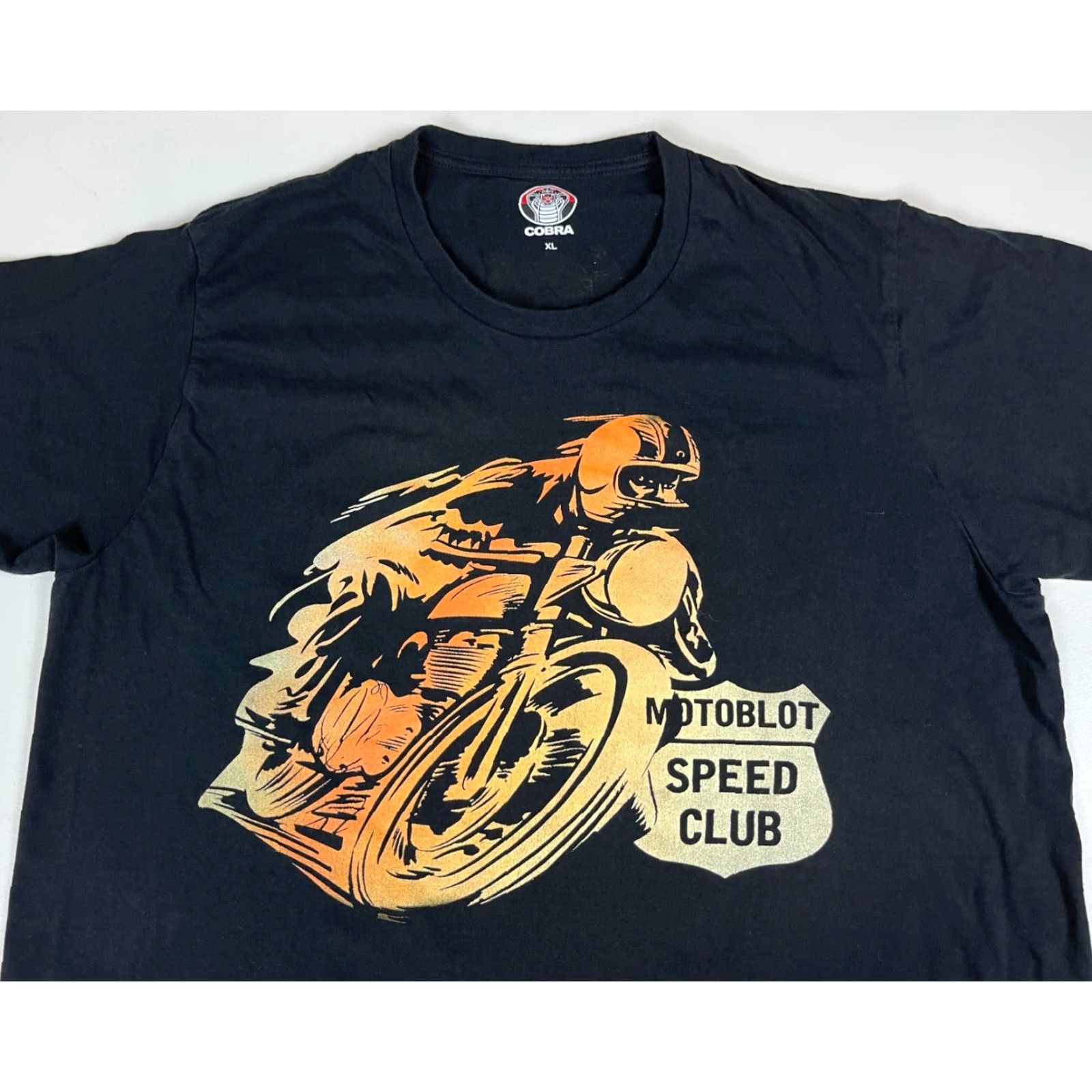 Speedo Cobra Motoblot Speed Club T-Shirt Men’s XL Black Cotton Double-Sided Crew Neck Short Sleeve Shirt Size US XL / EU 56 / 4 - 3 Thumbnail