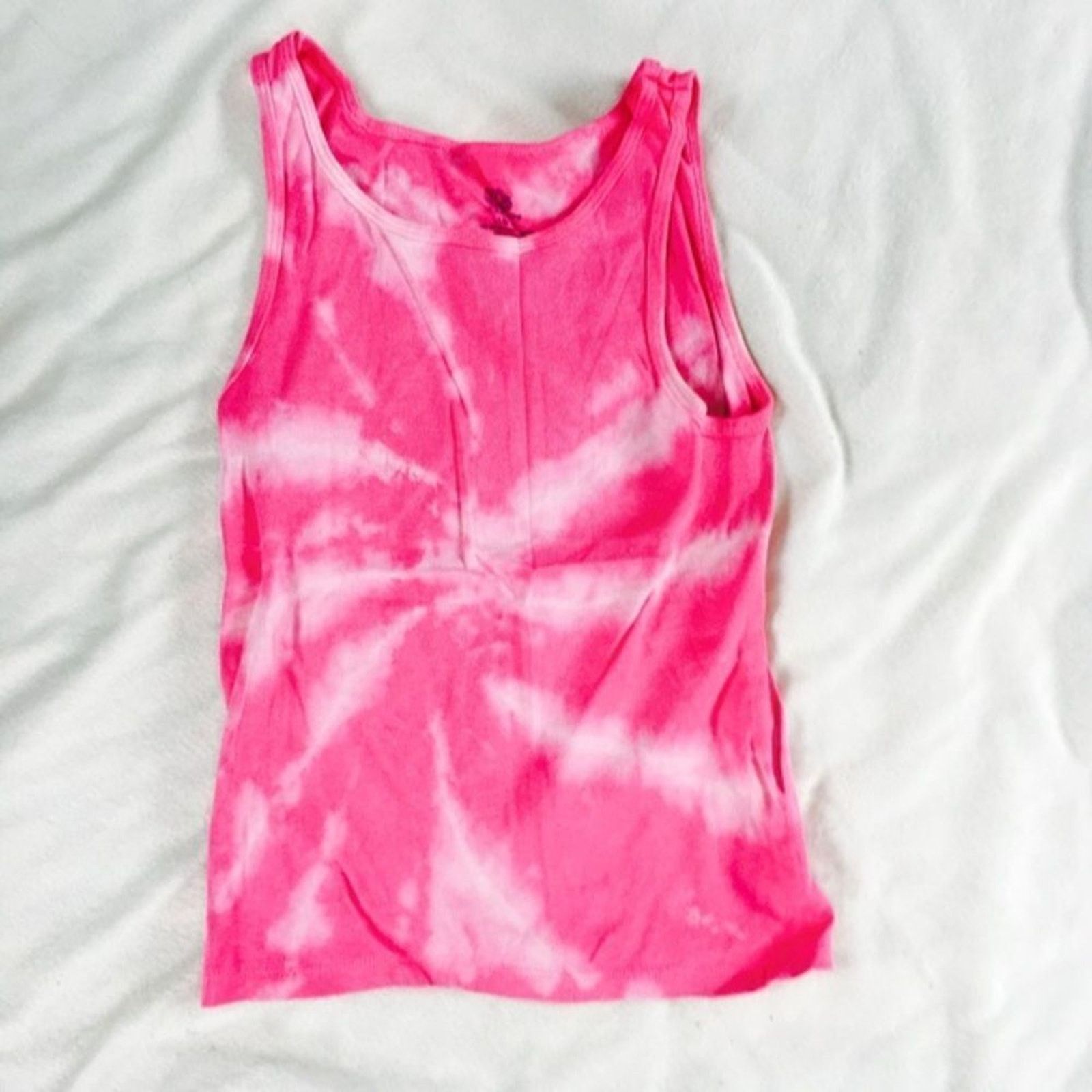 Fruit Of The Loom Dyes by MacKay Pink Tie-Dye Tank Top | Sz YL Size XS / US 0-2 / IT 36-38 - 2 Thumbnail
