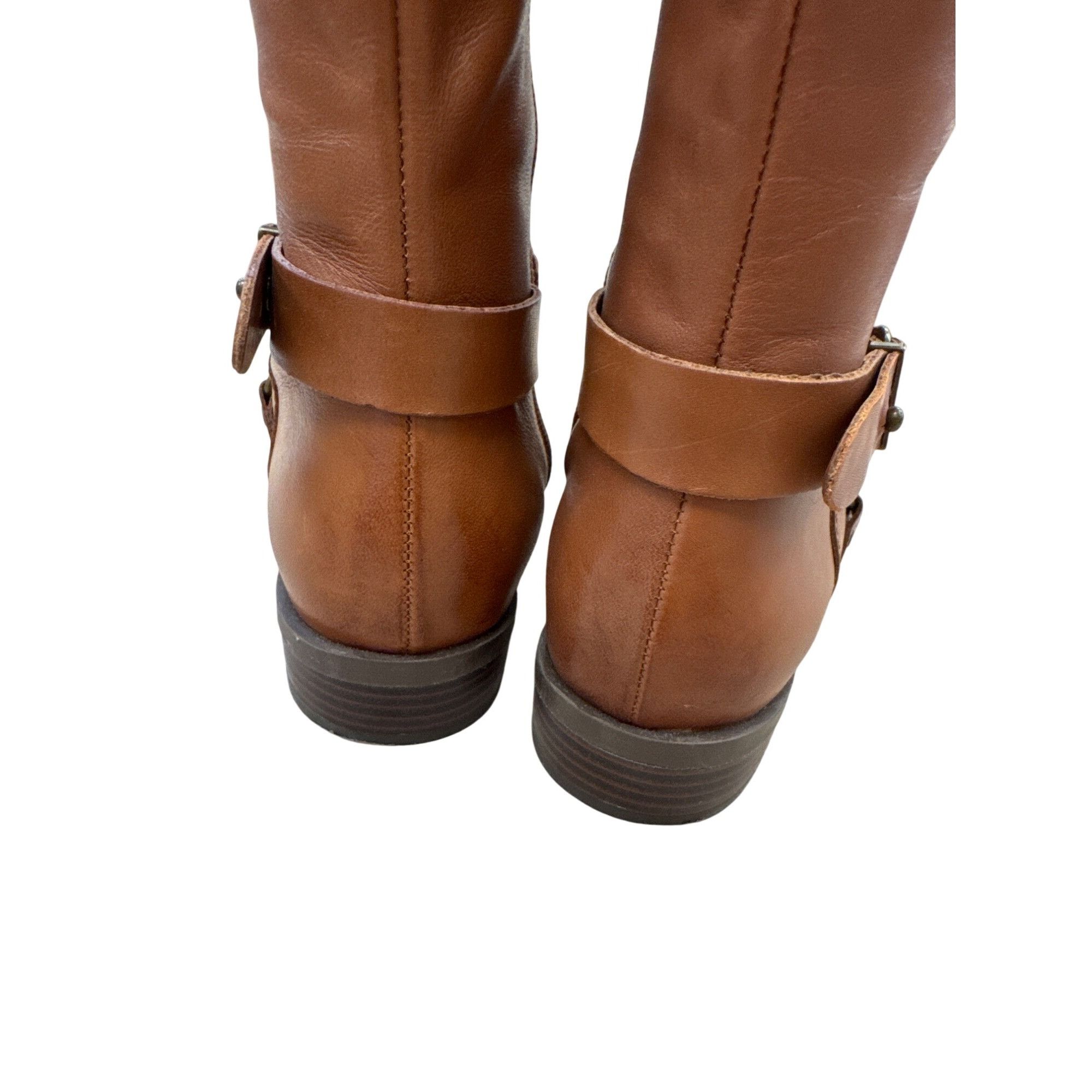 Nine West Nine West Womens Brown Knee-High Riding Leather Boots 6.5M S Size US 6.5 / IT 36.5 - 10 Thumbnail