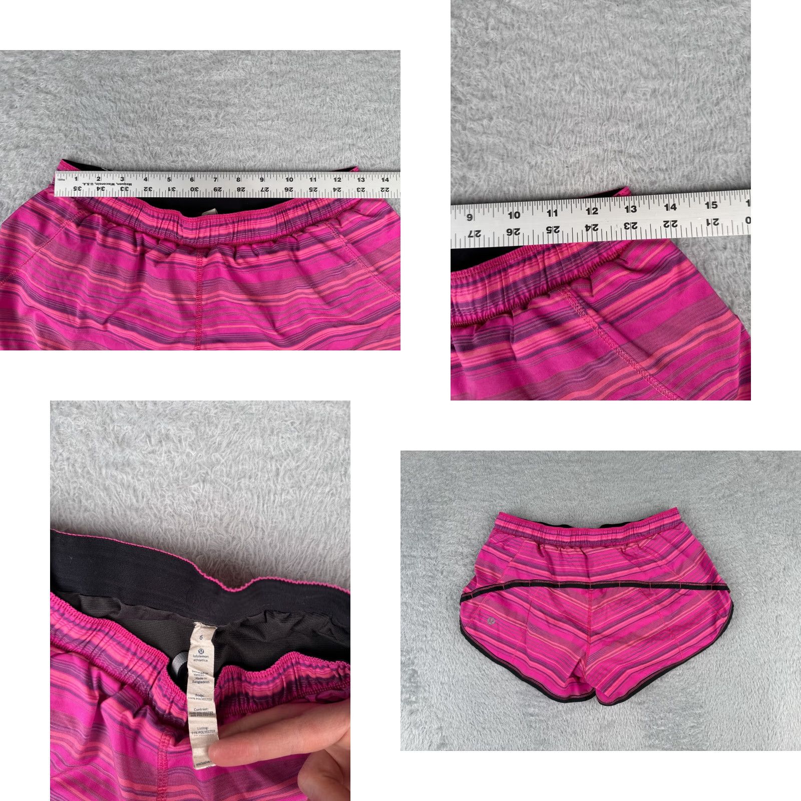 Lululemon Lululemon Shorts Women 6 Pink Run Roll Down Short Luxtreme Fabric 3" Gym W7647S Size 28" / US 6 / IT 42 - 8 Thumbnail