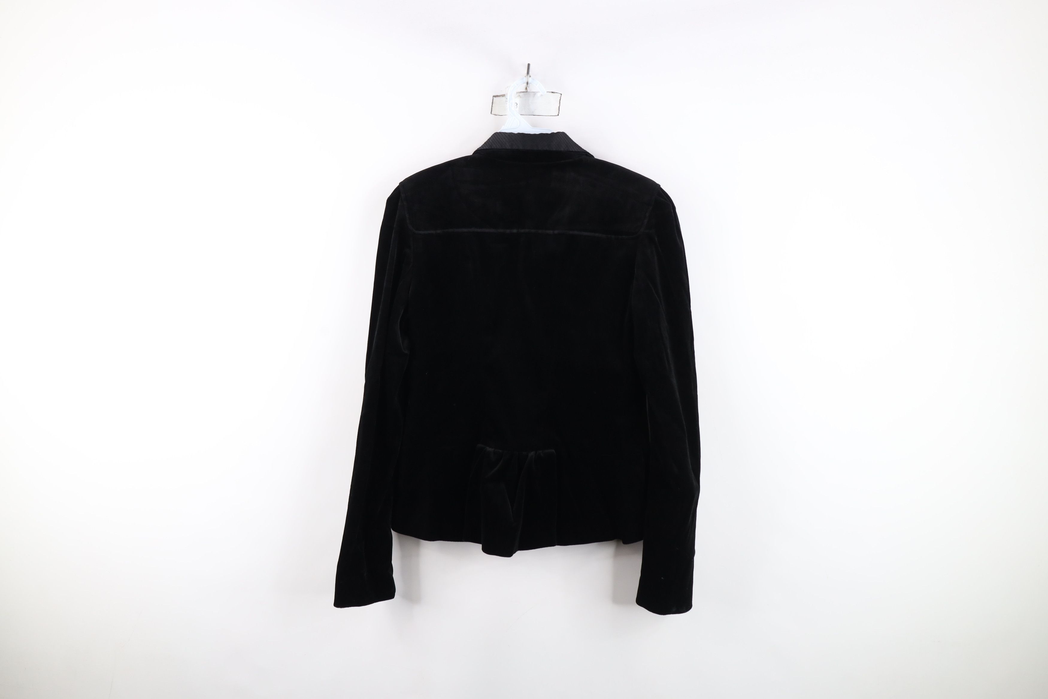 Diane von Furstenberg Diane von Furstenberg Lucille Velvet Velour Jacket Black Size M / US 6-8 / IT 42-44 - 13 Thumbnail