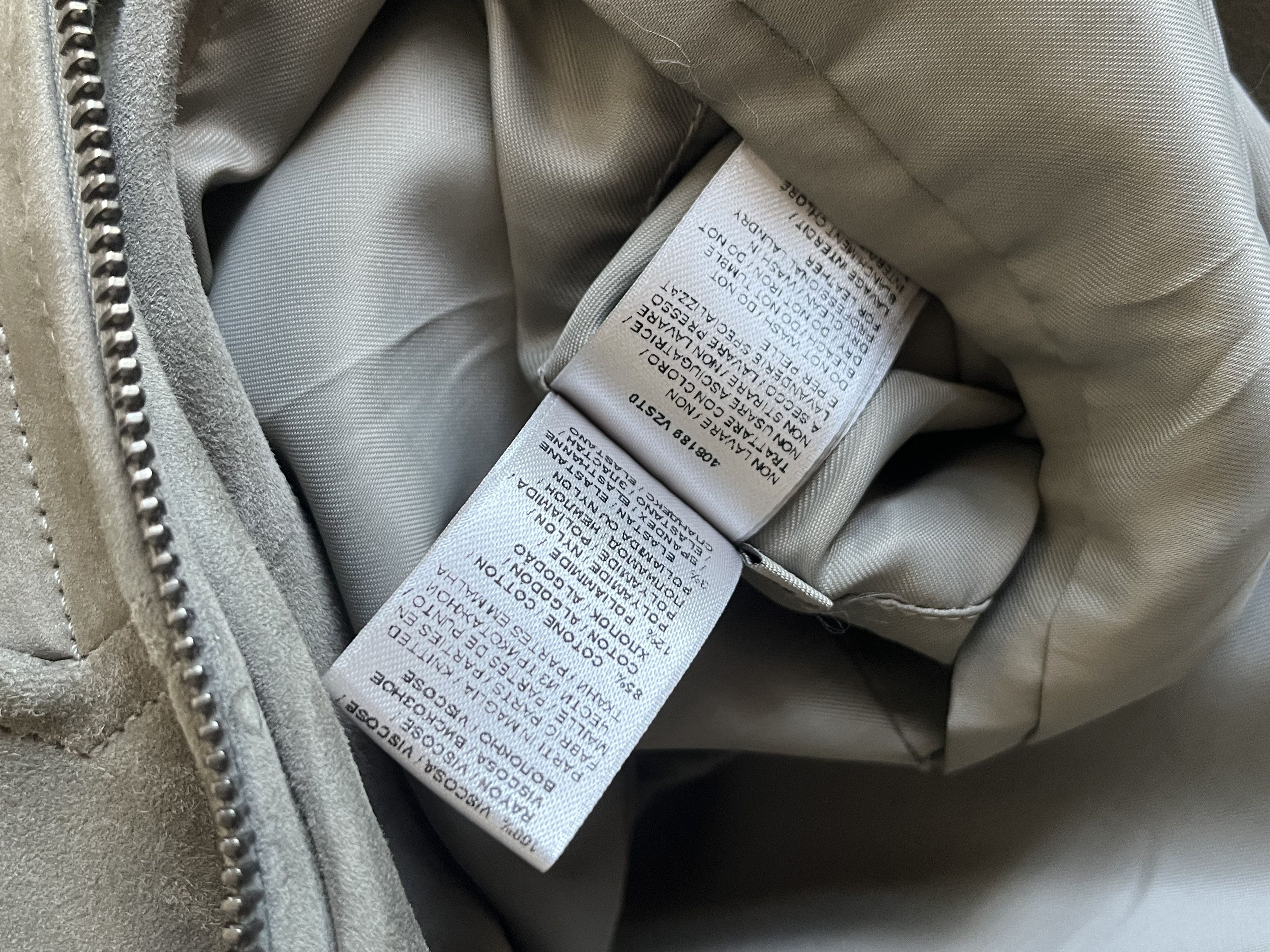 Bottega Veneta BOTTEGA VENETA Gray Suede Leather Flight Bomber Jacket Size US M / EU 48-50 / 2 - 11 Thumbnail