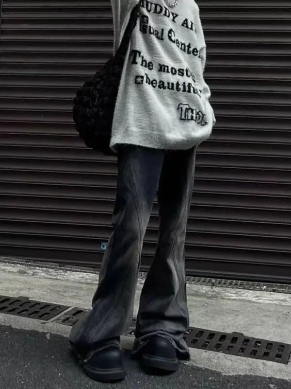 VIBE Street Hip Hop Grunge Micro Flared Jeans Size US 34 / EU 50 - 6 Thumbnail
