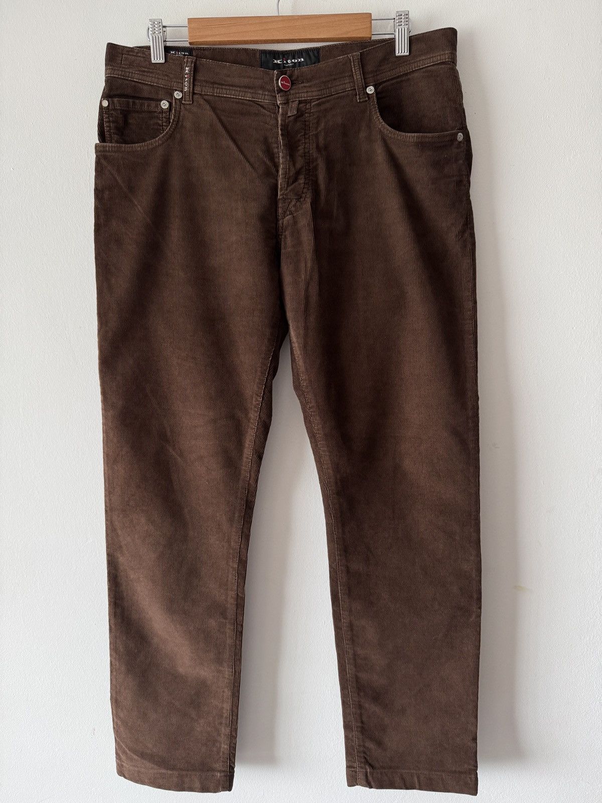 Kiton 🔥🔥 Kiton Brown Corduroy Pants Size US 35 - 1 Thumbnail