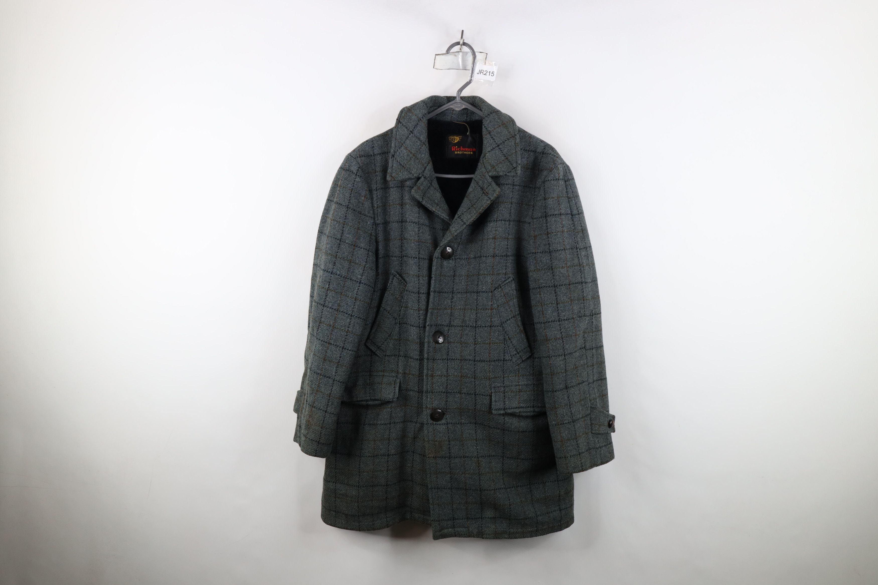 Vintage Vintage 70s Streetwear Lined Wool Tweed Overcoat Jacket Size US L / EU 52-54 / 3 - 1 Thumbnail