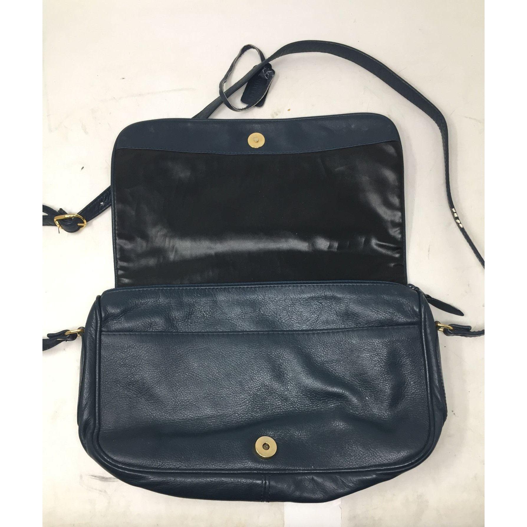 Other SABRINA Women's Navy Blue Leather Purse with Long adjustable Size ONE SIZE - 4 Thumbnail