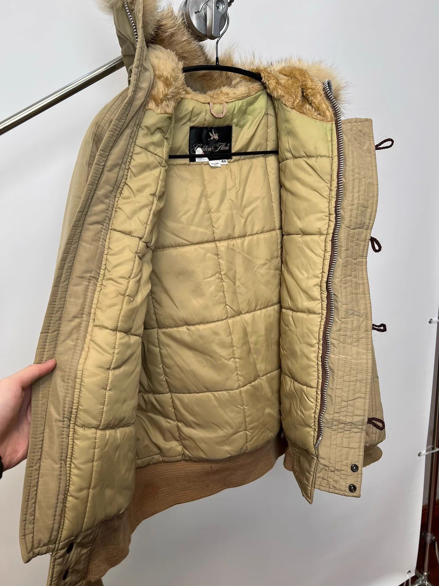 Other Vintage N-2B Light Beige Cotton Bomber Jacket 40 Size US XXS / EU 40 - 6 Thumbnail