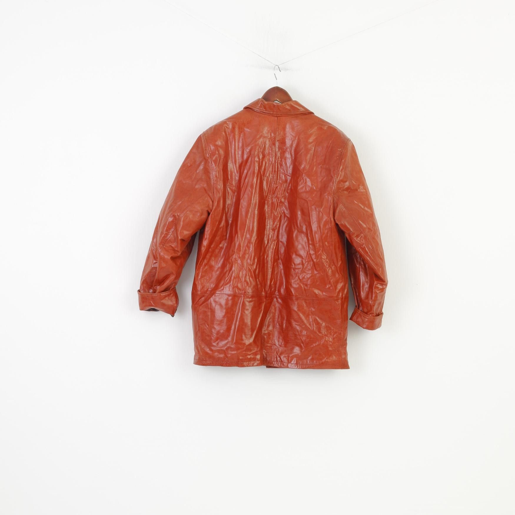Vintage Laguna Men M Leather Jacket Brick Shiny Streetwear 0153 Size US M / EU 48-50 / 2 - 8 Thumbnail