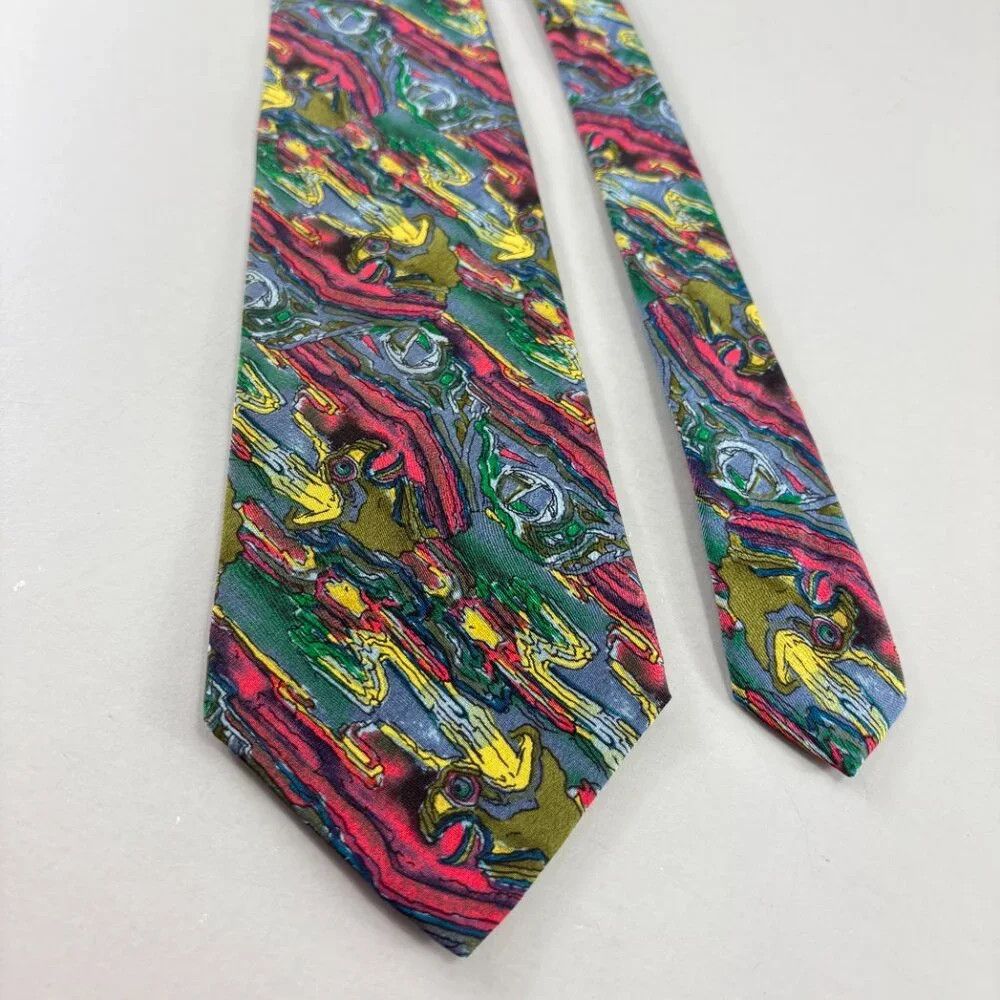 Other J. Garcia Parrots & Frogs Coll Five Abstract Men's Tie Size ONE SIZE - 2 Thumbnail