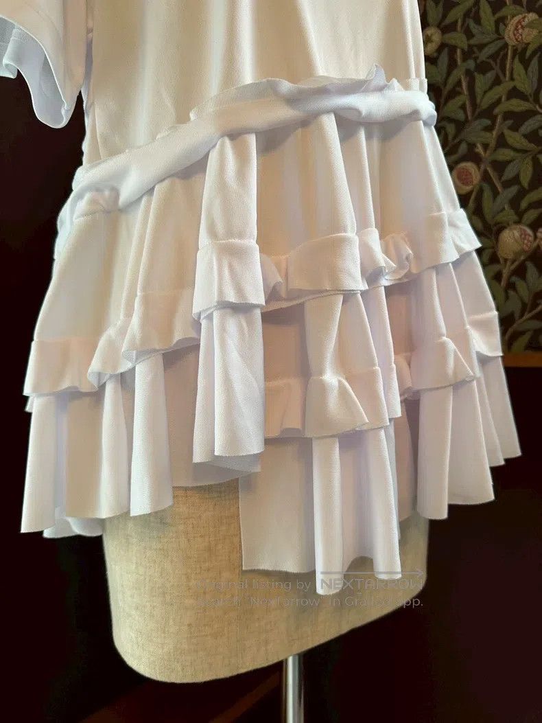 Comme des Garcons Comme Des Garcons White layer ruffled T-shirt dress M size Size M / US 6-8 / IT 42-44 - 4 Thumbnail