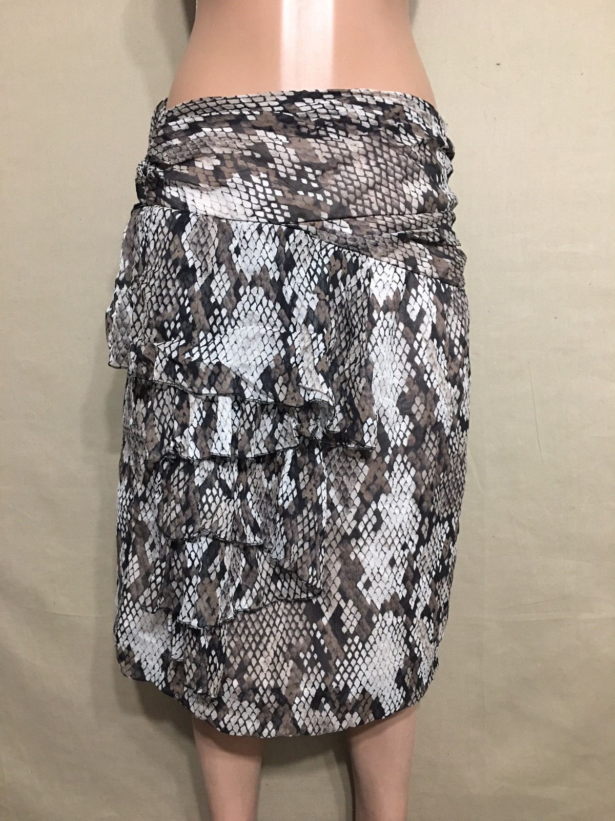 Moschino MOSCHINO Cheap and Chic Silk Snake Print Skirt IT44 US10 Size 30" / US 8 / IT 44 - 2 Thumbnail