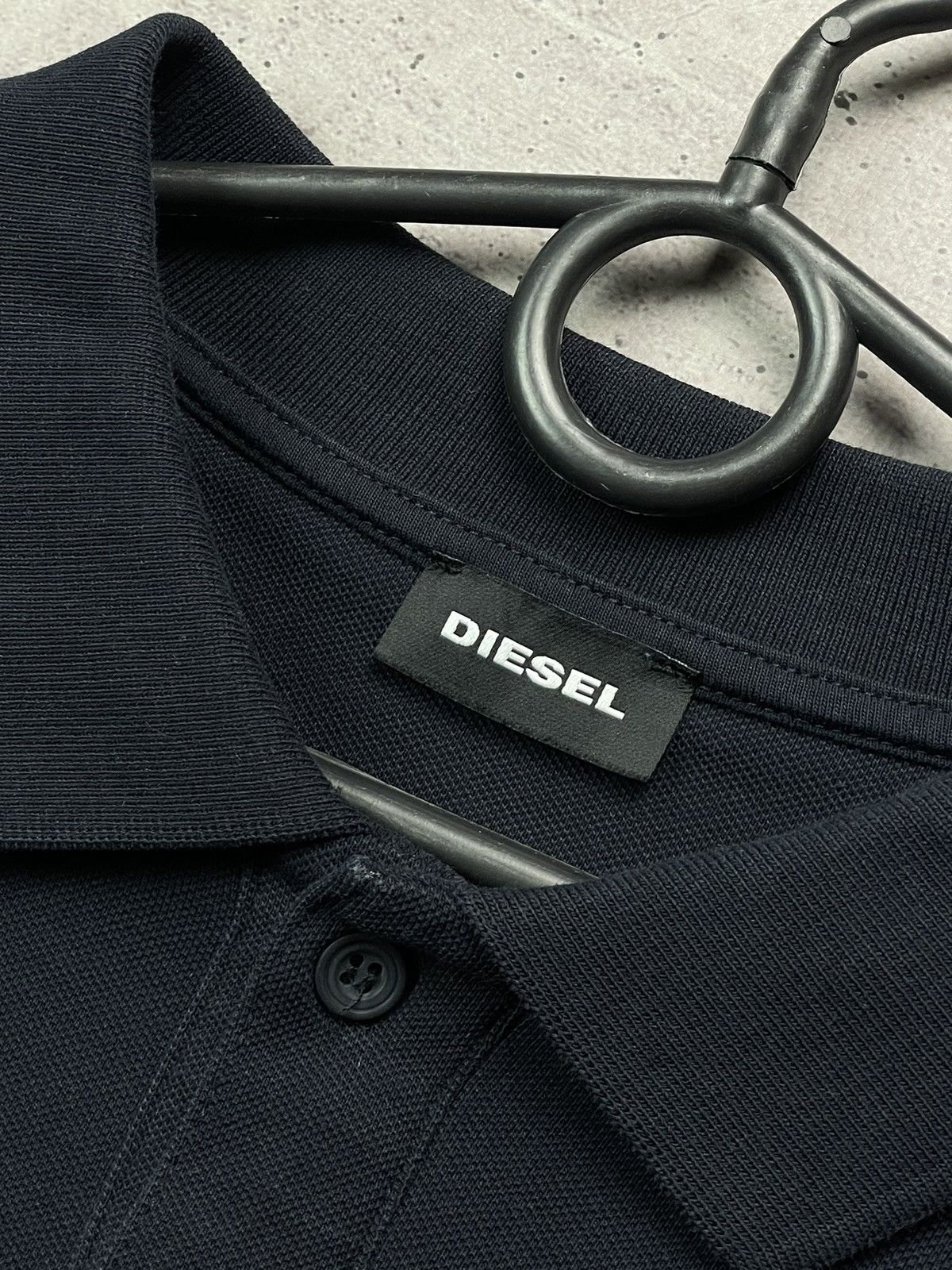 Diesel × Vintage Vintage Diesel Logo Black Longsleeve Polo Shirt Size US XL / EU 56 / 4 - 8 Thumbnail