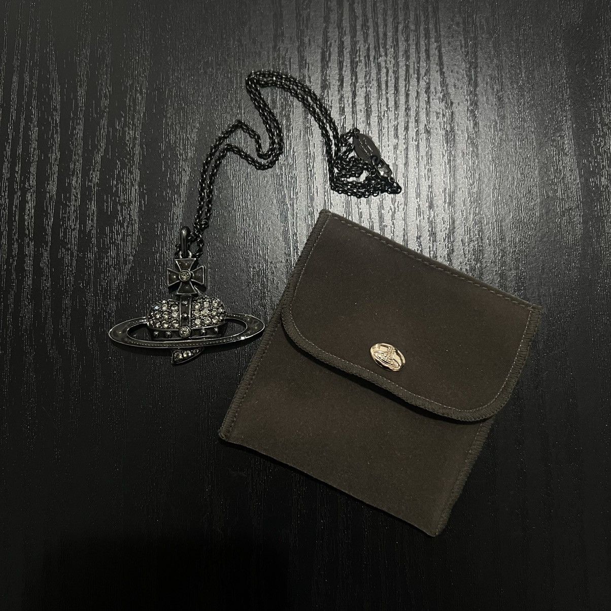Vivienne Westwood Vivienne Westwood Black Heart Orb Crystal Chain Size ONE SIZE - 10 Thumbnail