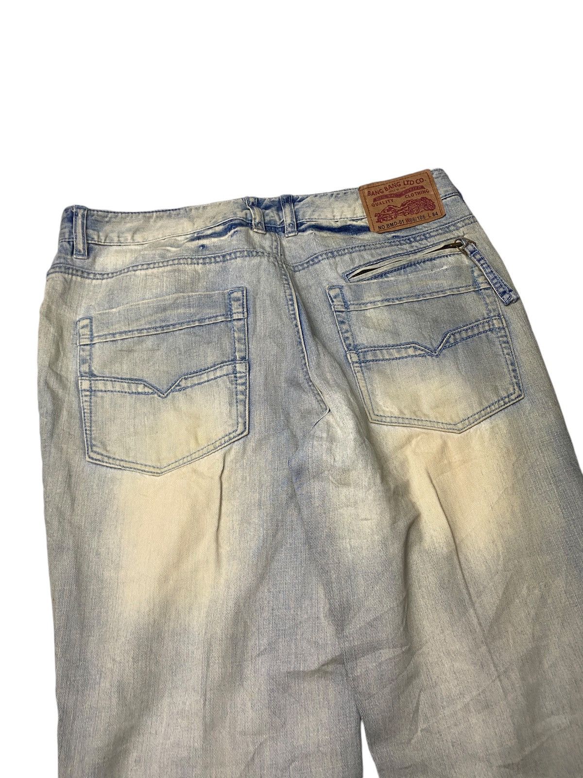 If Six Was Nine 2000's Bang Bang Mudwash Distressed Zip Jeans Size US 29 - 9 Thumbnail