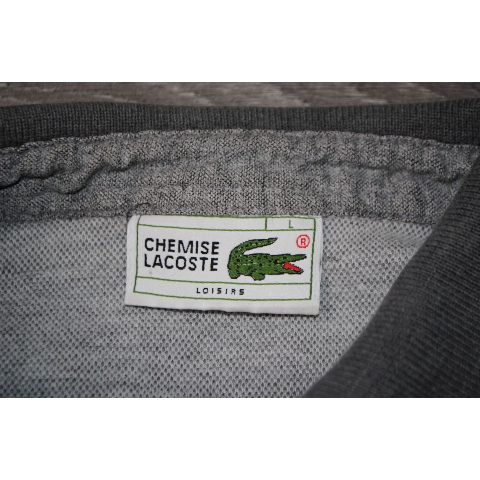 Lacoste VINTAGE Lacoste LOISIRS LONG SLEEVE POLO SHIRT Gray MEN'S L Size US L / EU 52-54 / 3 - 3 Thumbnail