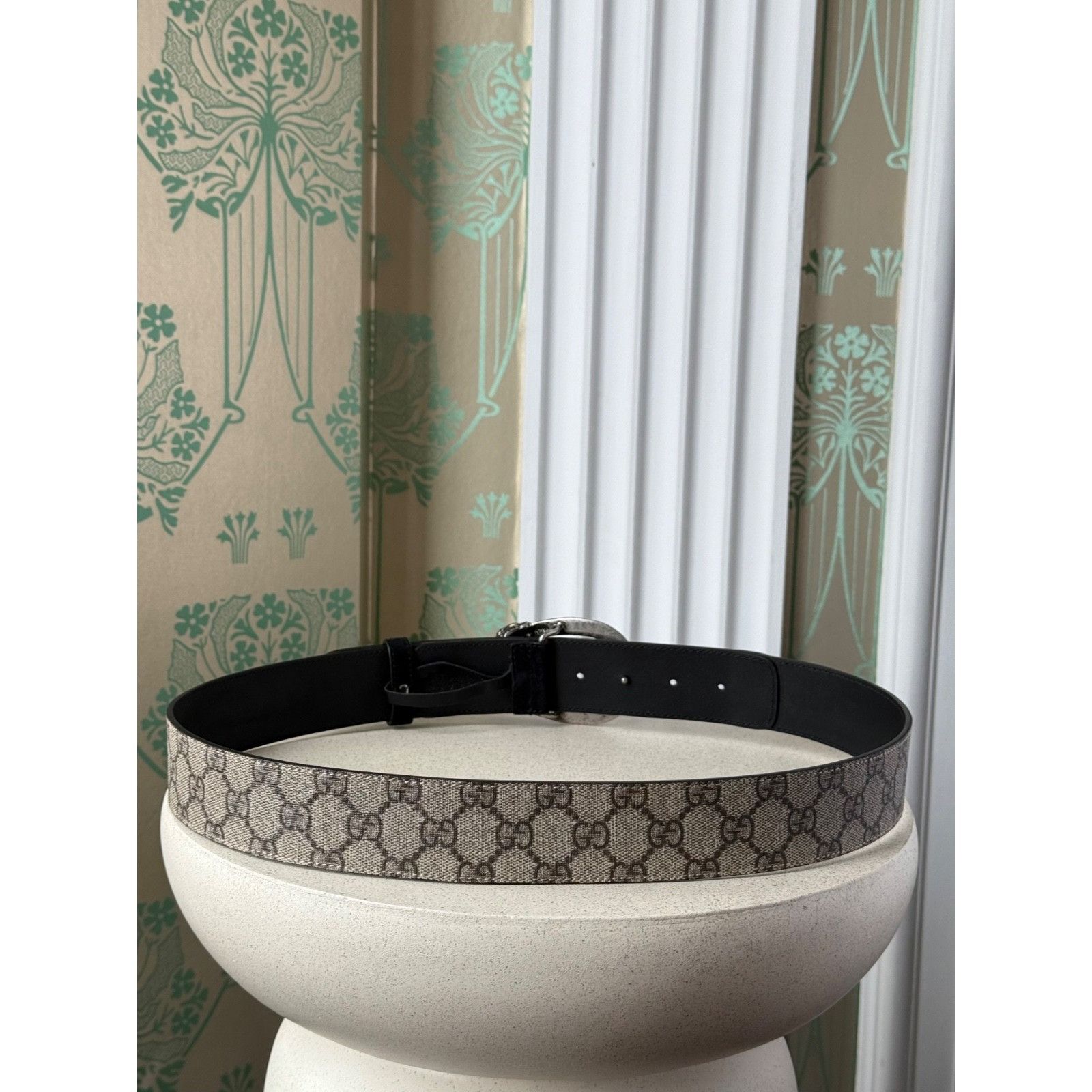 Gucci Gucci Dionysus Printed Monogram Canvas and Suede Belt 90/36 Size 36 - 8 Thumbnail