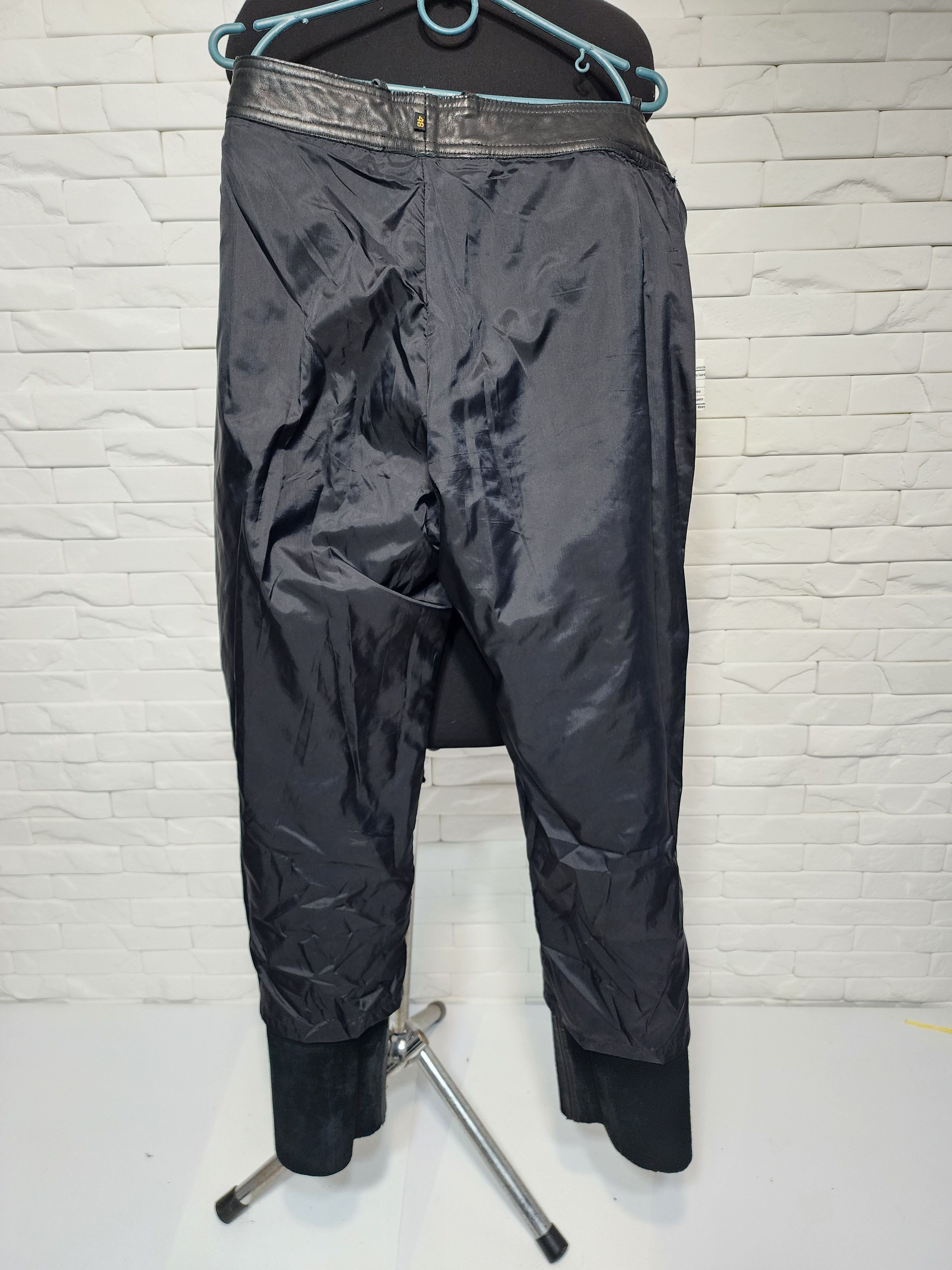 Genuine Leather Men's Black Leather Biker Pants: Size US 31 - 9 Thumbnail