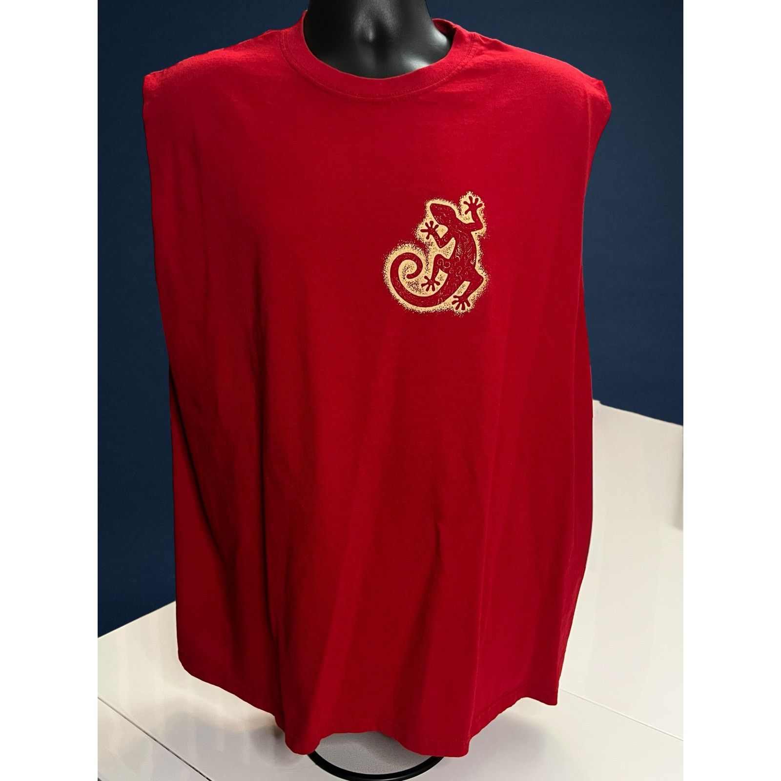 Other Puerto Vallarta Gecko Muscle Shirt Red Sleeveless Tank Top Size US XXL / EU 58 / 5 - 1 Thumbnail