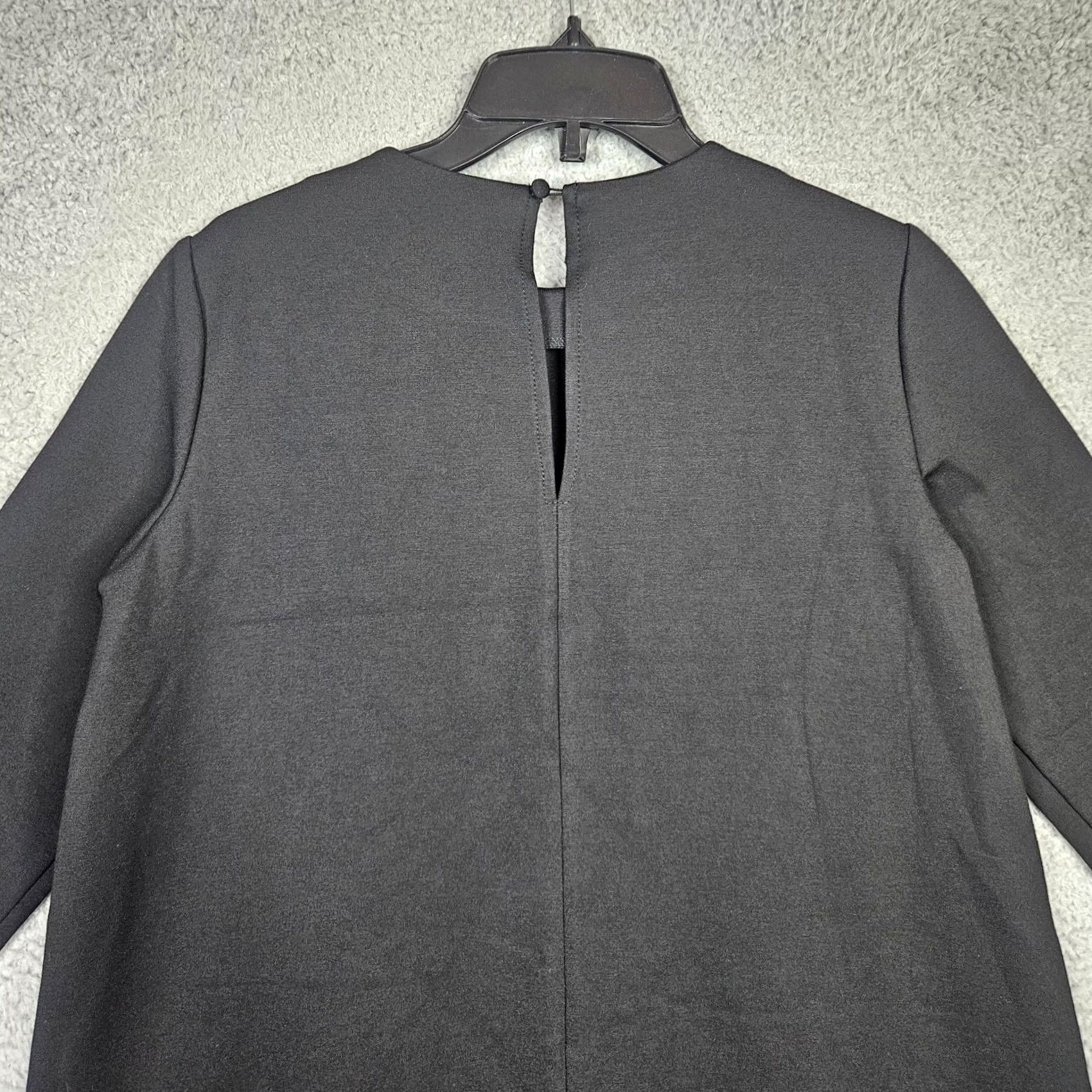 Vintage snidel Dress Women's Black Ruffle Hem 3/4 Sleeve Keyhole A-Line Size S Regular Adult Womens Size S / US 4 / IT 40 - 6 Thumbnail