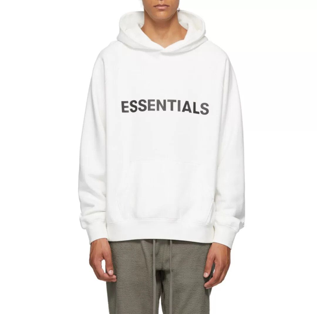 Fear of God FOG Essentials White Hoodie Sweatshirt Size US M / EU 48-50 / 2 - 1 Thumbnail