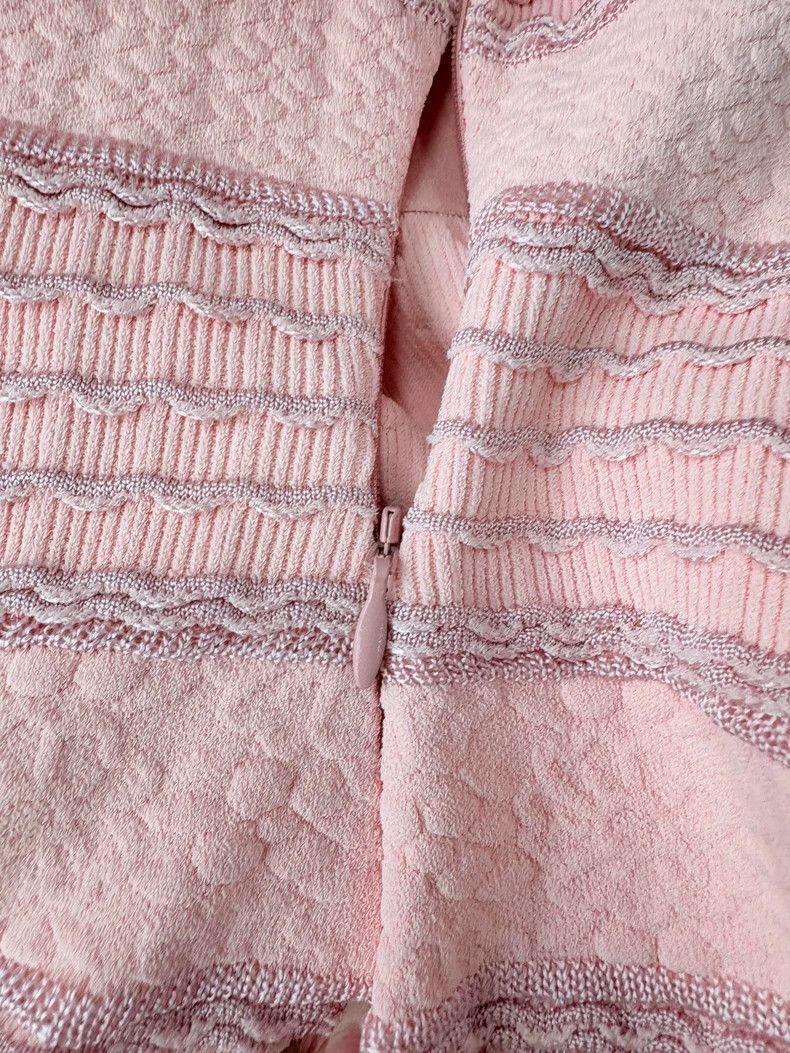 Alexander McQueen Alexander Mcqueen Pink jacquard totem slim knitted dress Size M / US 6-8 / IT 42-44 - 4 Thumbnail