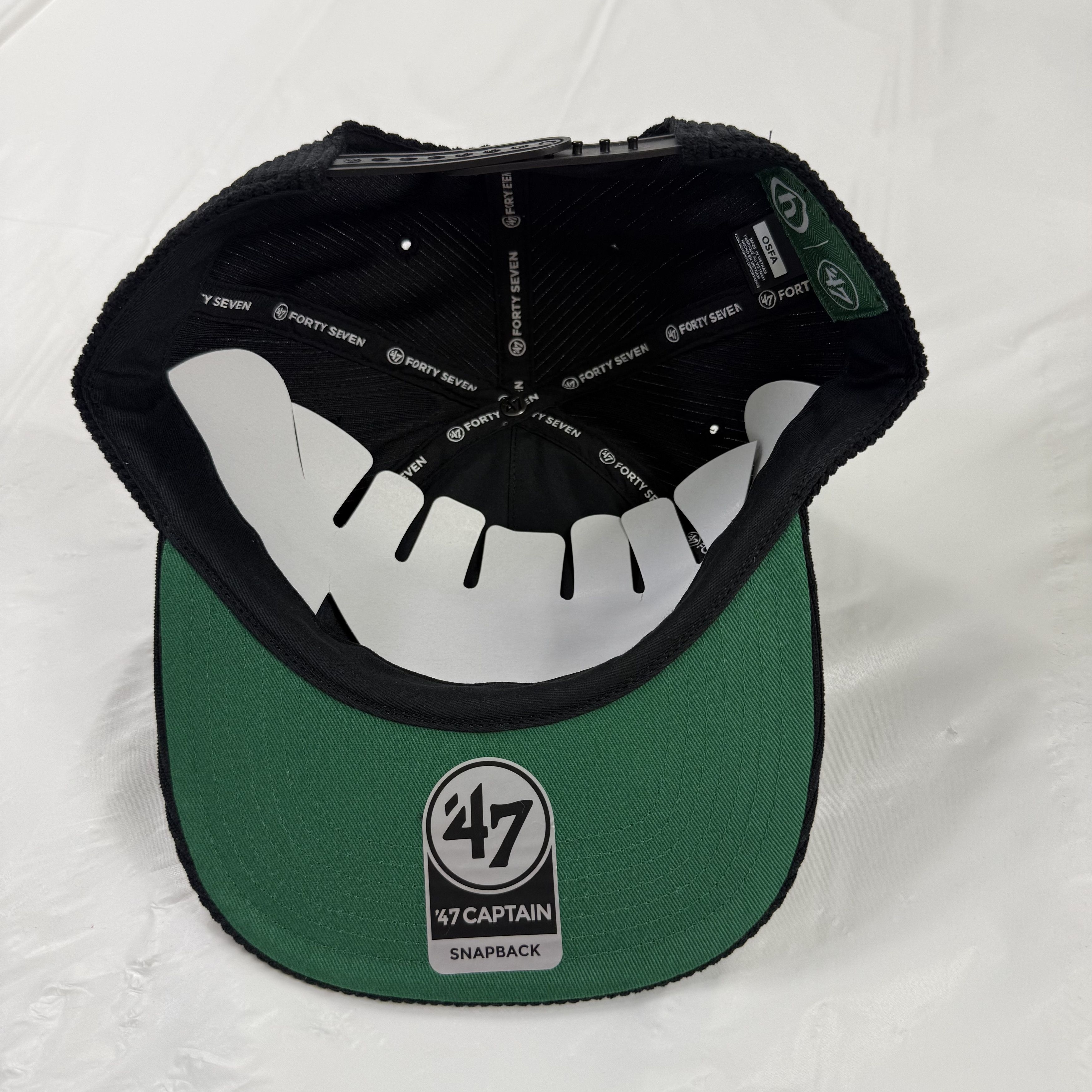 Huf HUF x 47 Brand Black Corduroy Snapback Hat Size ONE SIZE - 5 Thumbnail