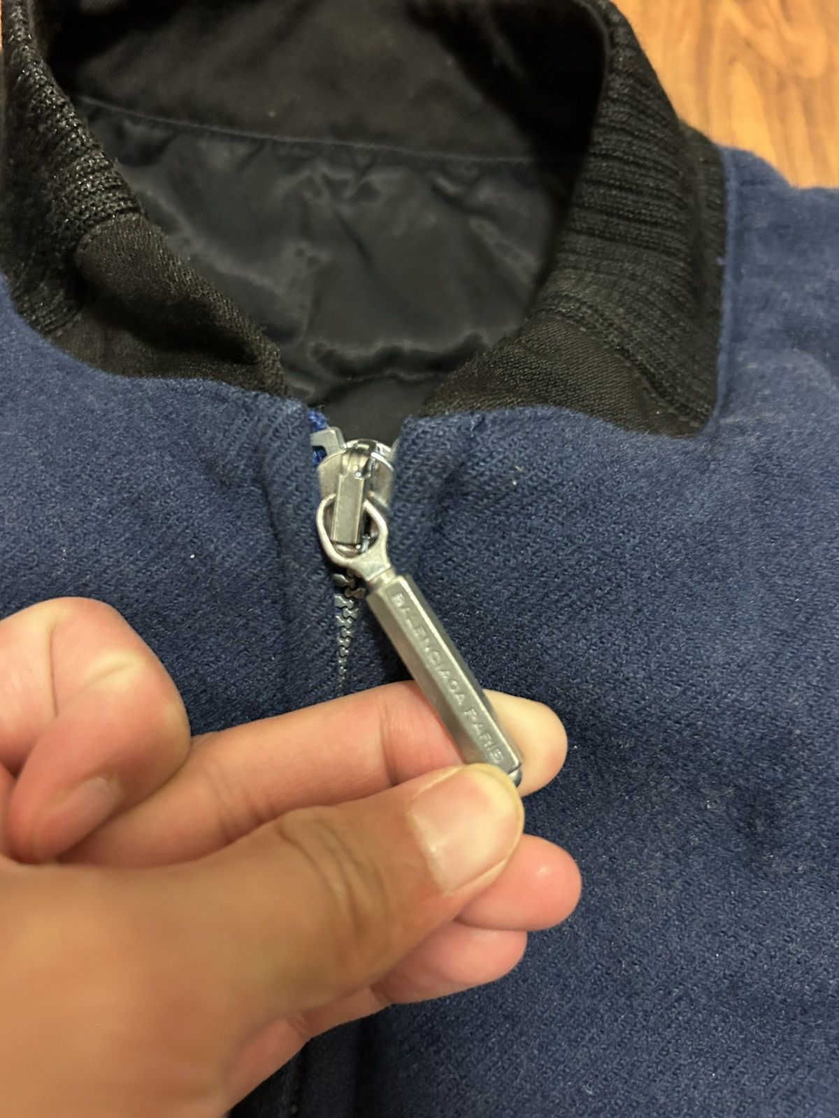 Balenciaga Y2K Authentic Balenciaga Navy Bomber Zip Up Jacket Size US M / EU 48-50 / 2 - 2 Thumbnail