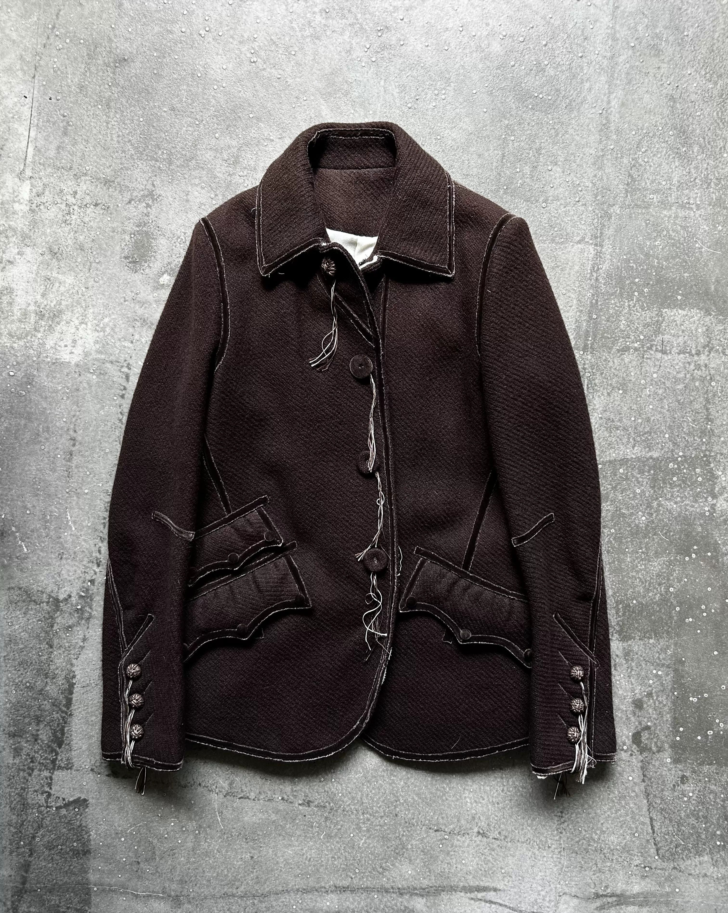 Number (N)ine 09aw ウールジャケット ダークグレー　サイズ２ Number (N)ine AW09 Silk & Wool Jacket | Grailed