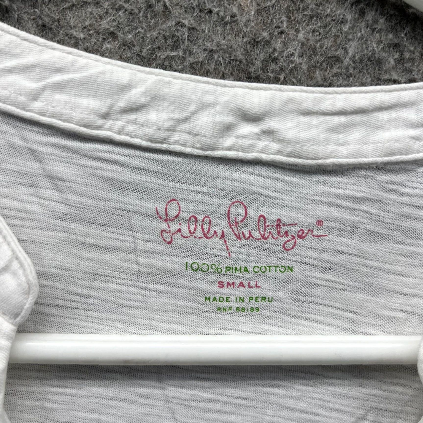 Lilly Pulitzer Lilly Pulitzer Tank Top Womens Small White Ruffle Halter Pima Cotton Jersey Size S / US 4 / IT 40 - 5 Thumbnail