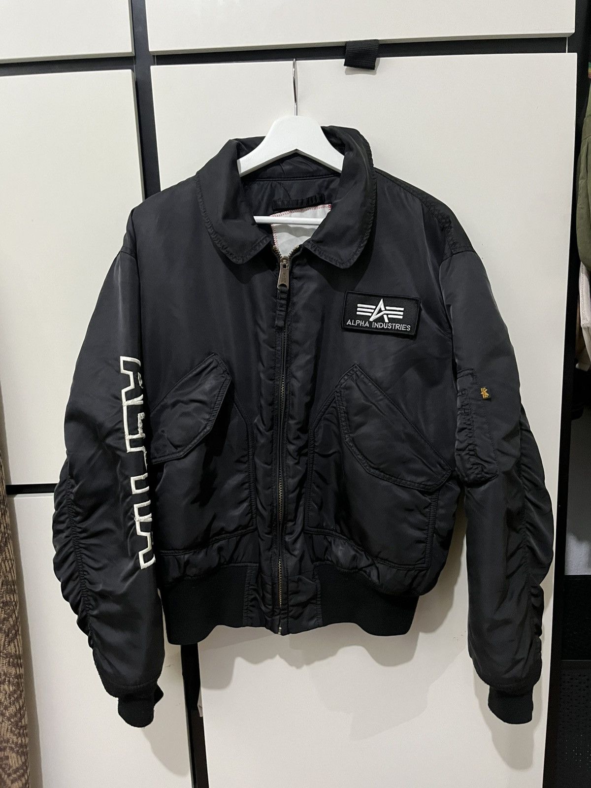 Alpha Industries × Vintage Vintage Alpha Industries Jacket Bomber Size US L / EU 52-54 / 3 - 1 Thumbnail