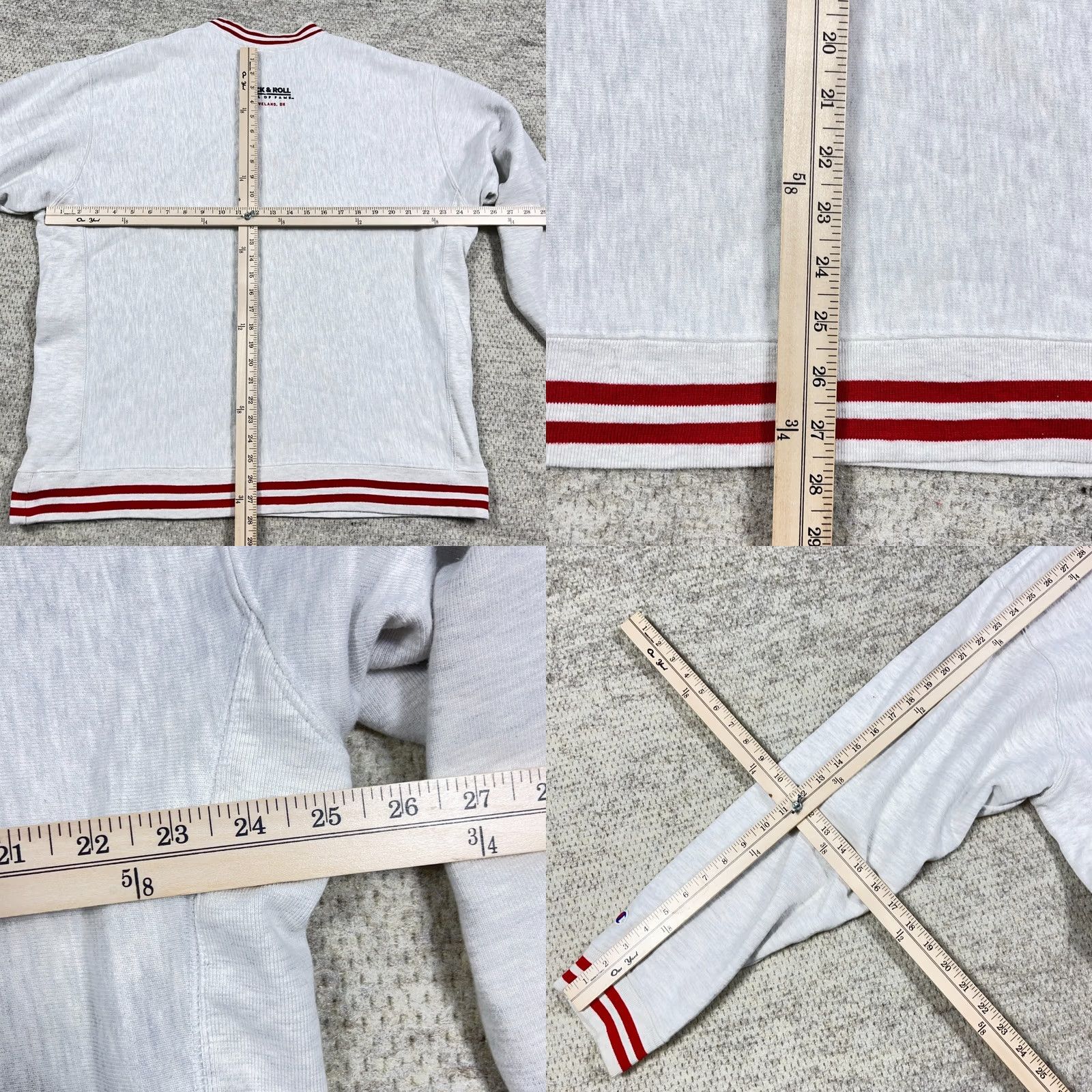Champion Rock & Roll Hall of Fame Sweatshirt Men XL Gray Champion Reverse Weave Ringer Crew Neck Pullover Logo Vintage? No. Size US XL / EU 56 / 4 - 9 Thumbnail