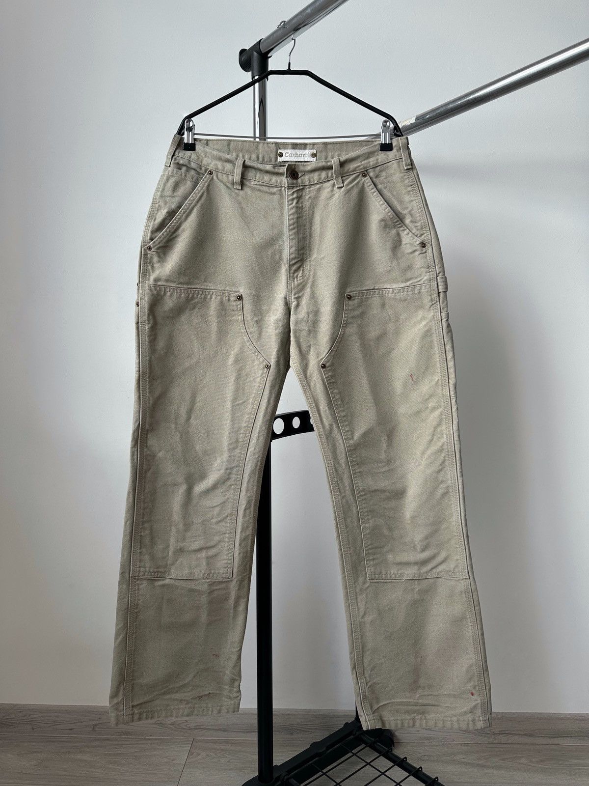 Carhartt Vintage Carhartt Double Knee Pants Beige Denim Jeans Baggy Size US 34 / EU 50 - 4 Thumbnail